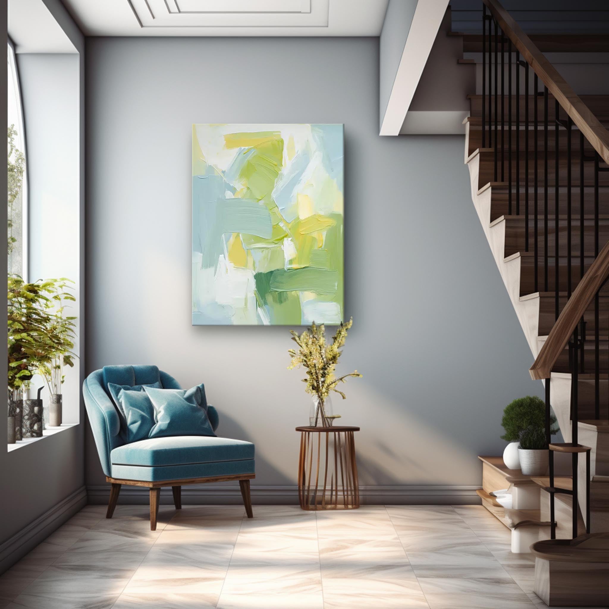 Bright Abstract Oil Painting On Canvas Modern Texture Wall Art Large Original Painting For Living Room