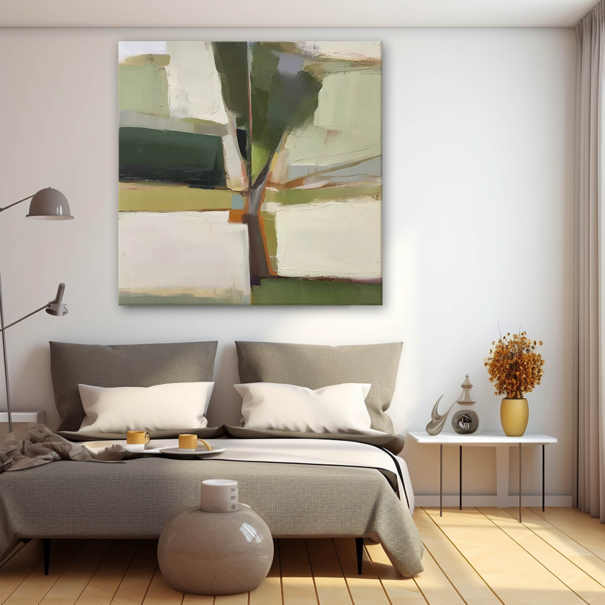 Original Large Abstract Tree Acrylic Painting On Canvas Abstract Tree Oil Painting Modern Wall Art Home Decoration
