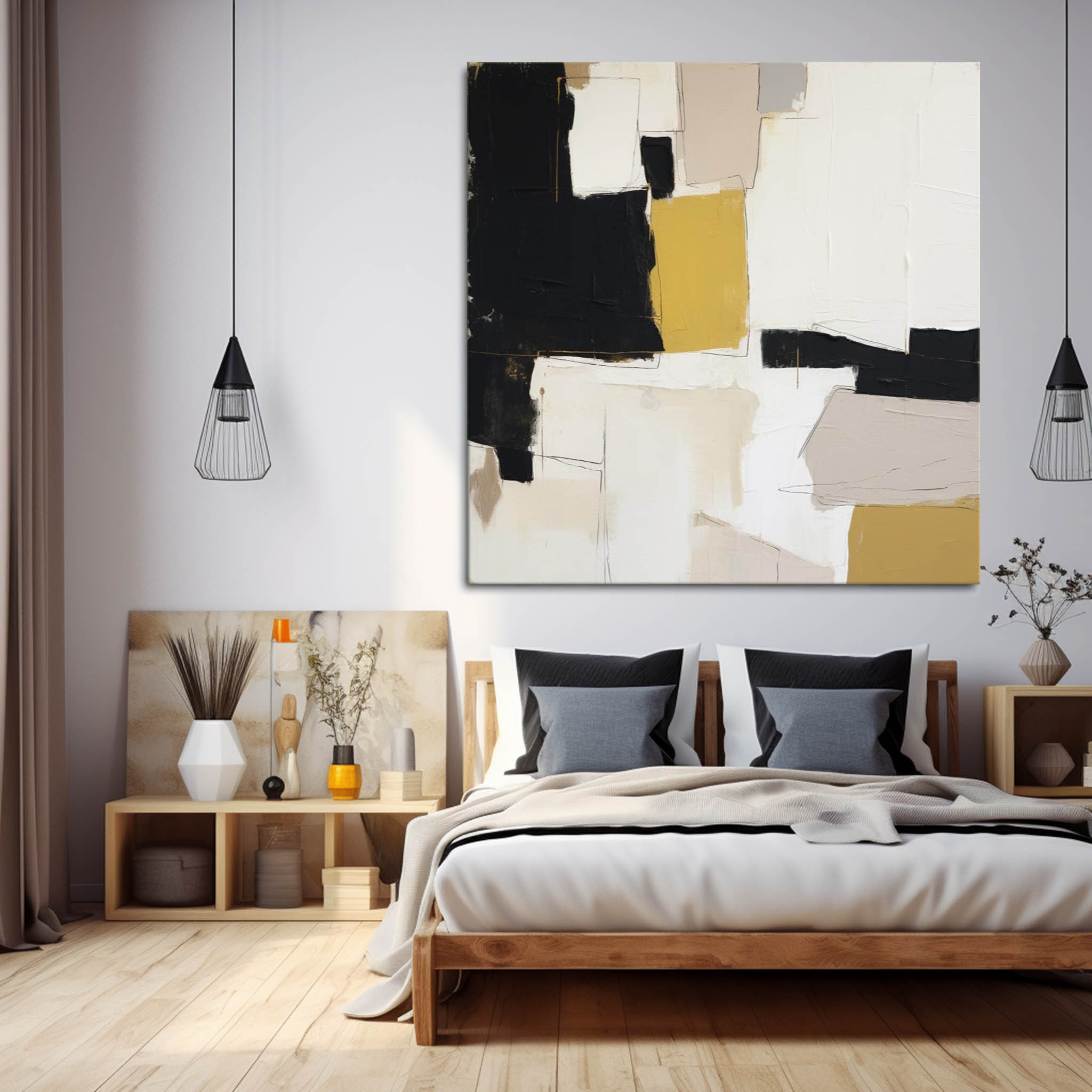 Abstract Oil Painting Farme Original Large Abstract Acrylic Painting On Canvas Modern Wall Art Home Decor