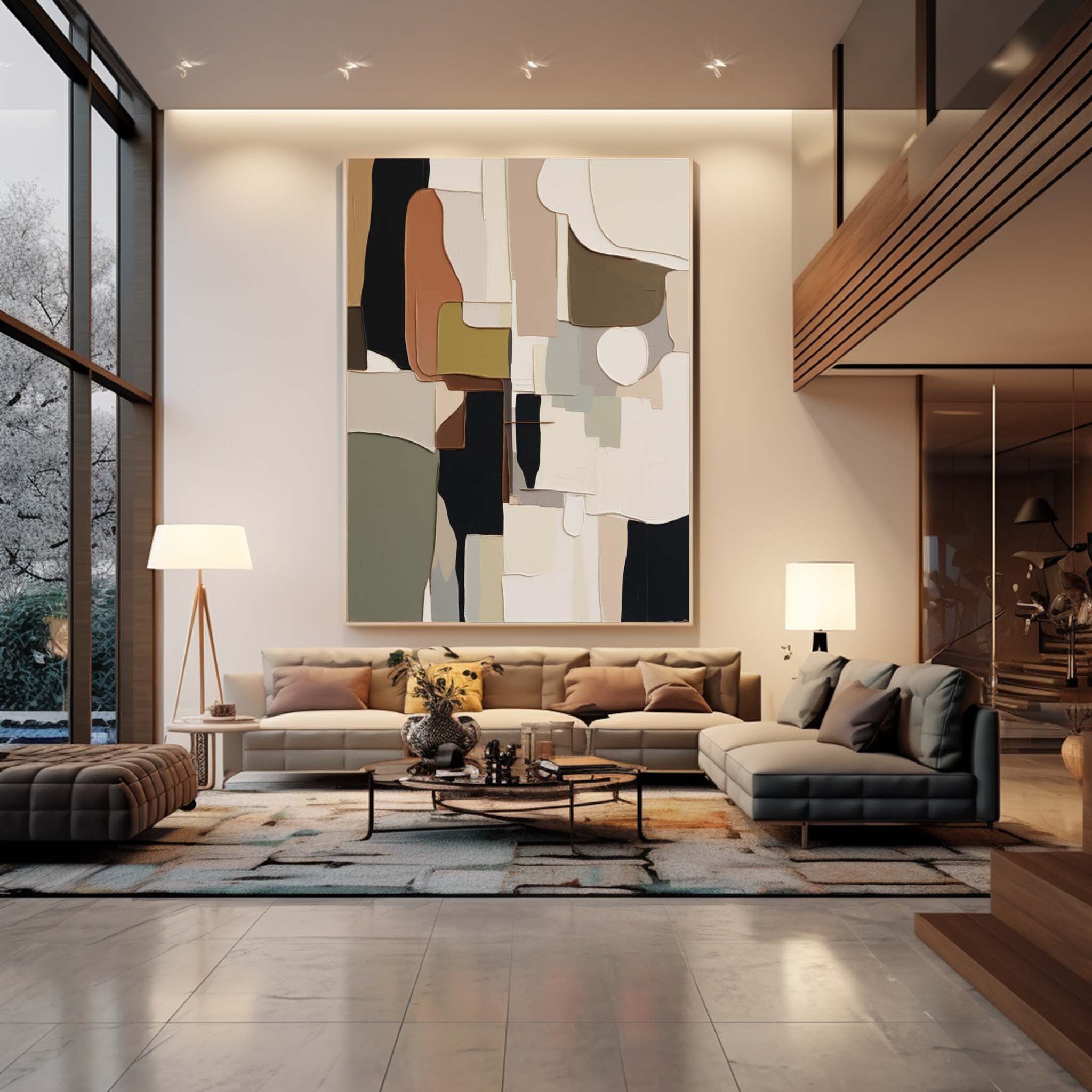 Large Original Abstract Oil Painting On Canvas Colorful Modern Texture Wall Art Home Decor