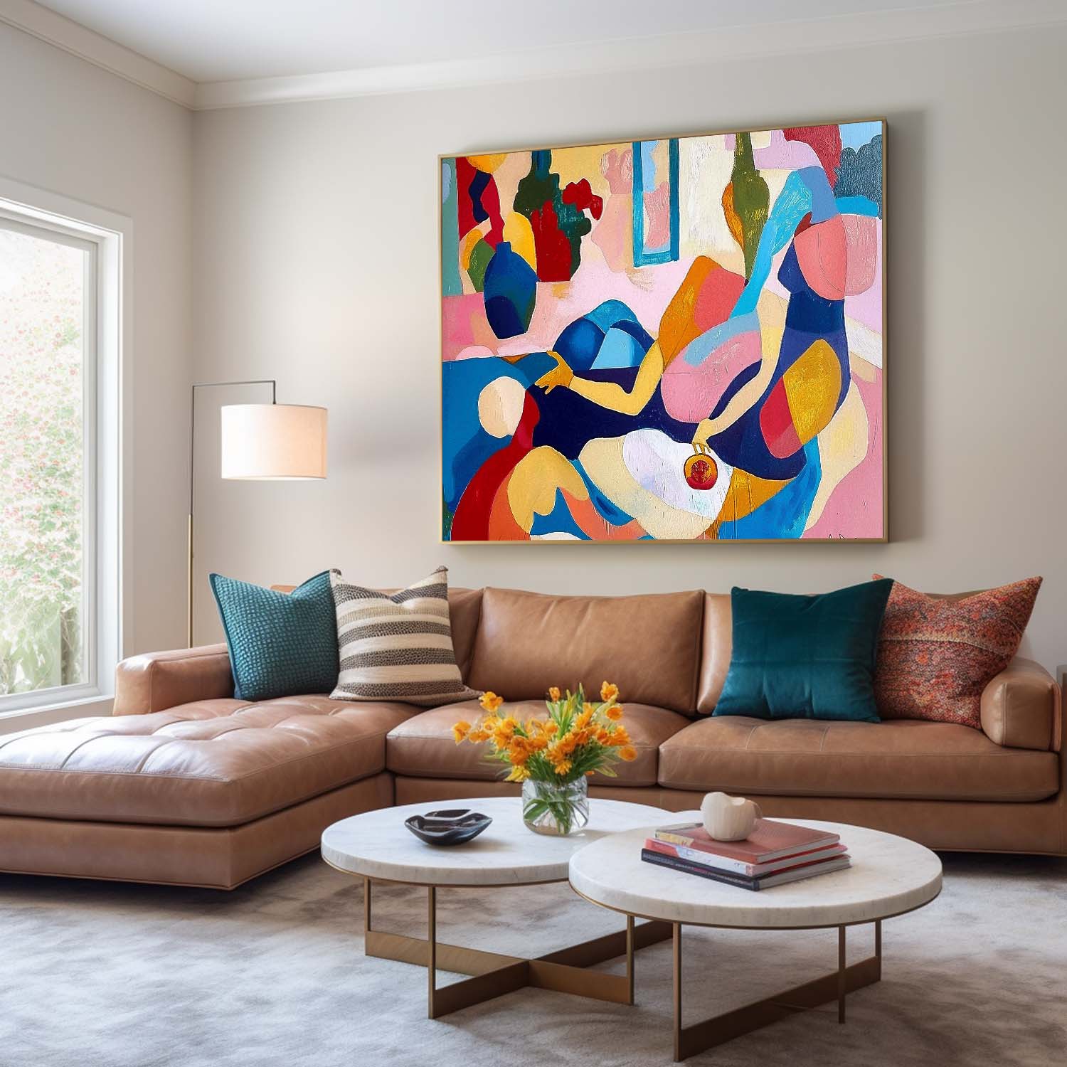 Large Wall Art Original Famous Painting Abstract Colored Figures Oil Painting on Canvas Modern Wall Art Home Decor Picasso Art