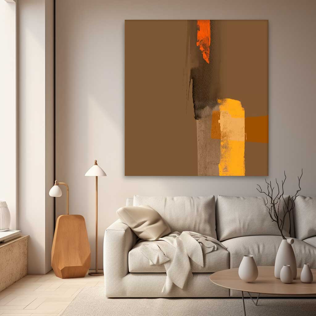 Modern Texture Abstract Acrylic Painting On Canvas Large Brown Minimalist Art Original Canvas Wall Art For Living Room