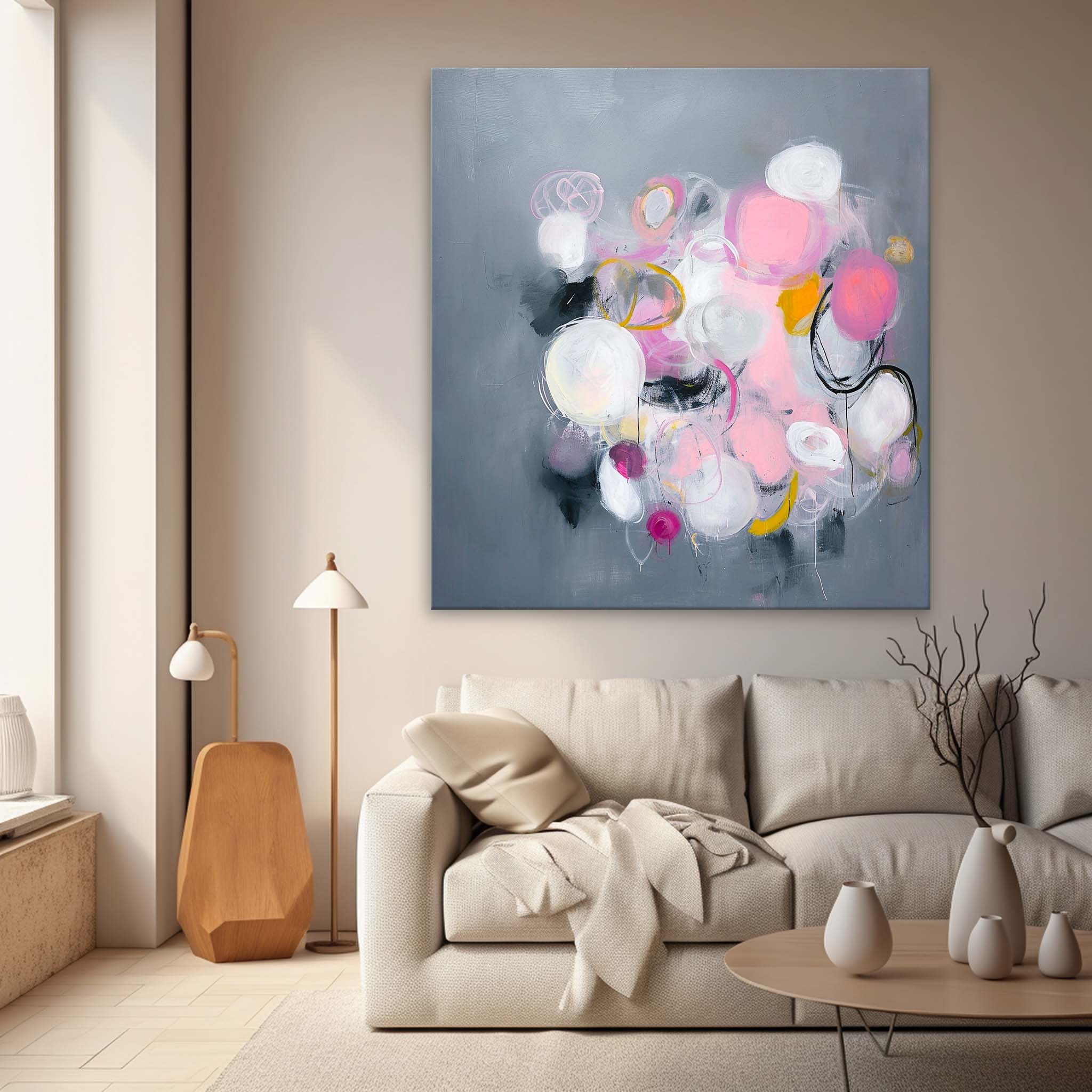 Grey Square Abstract Texture Oil Painting Large Acrylic Painting On Canvas Original Modern Wall Art Home Decor