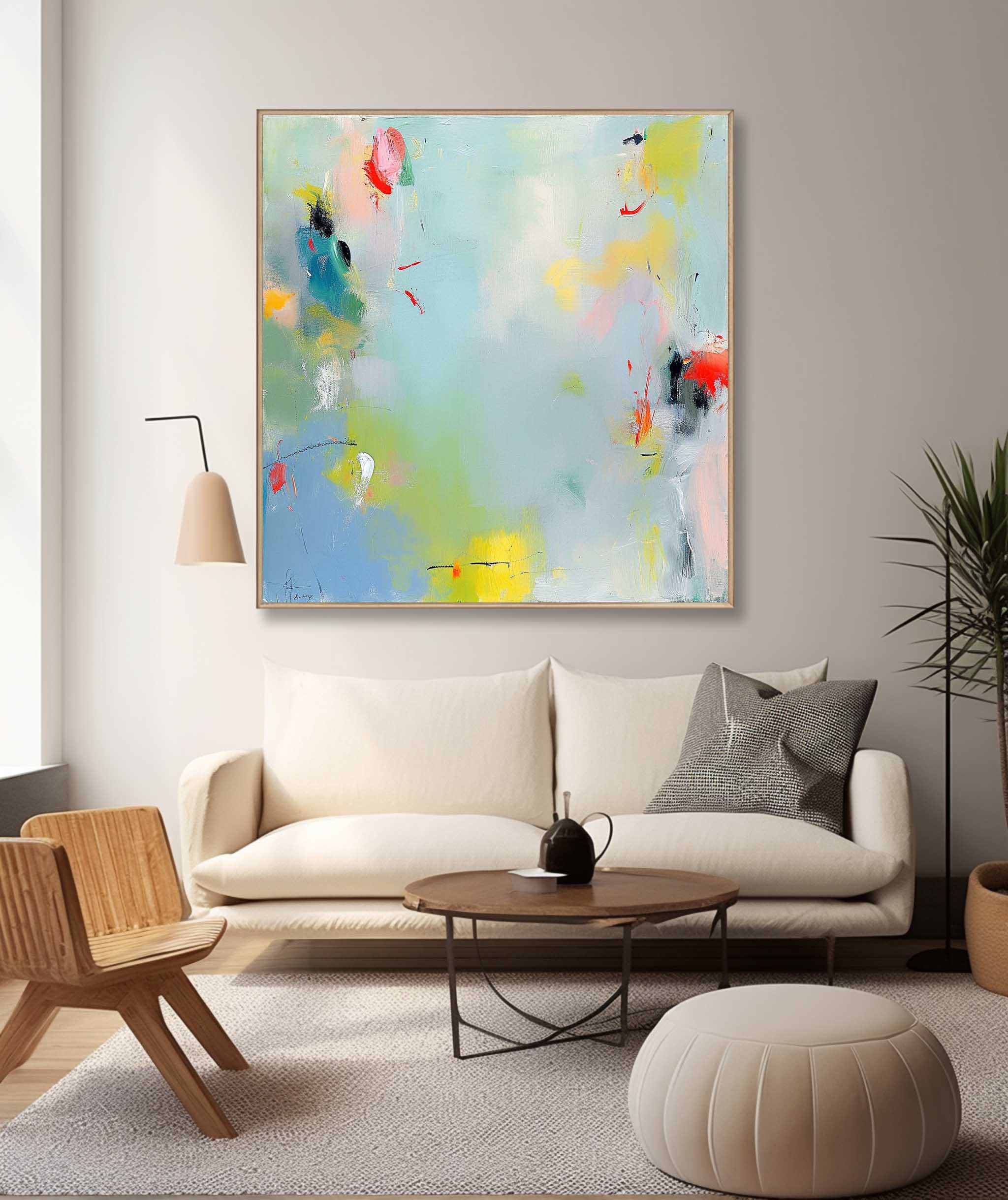 Original Abstract Art For Sale Bright Abstract Painting Canvas Contemporary New Abstract Painting Home Decor