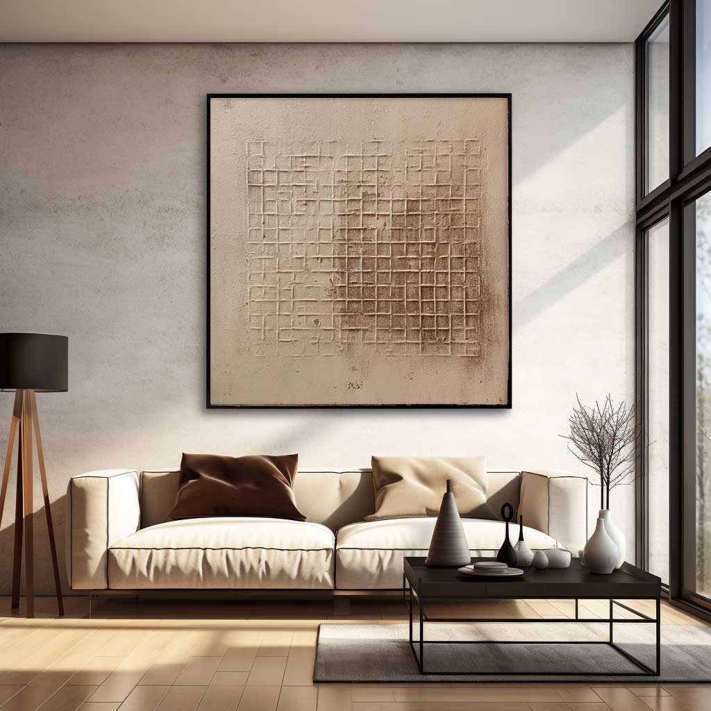 wabi-sabi Large Brown Minimalist Art Modern Texture Abstract Acrylic Painting On Canvas Original Canvas Wall Art Home Decor