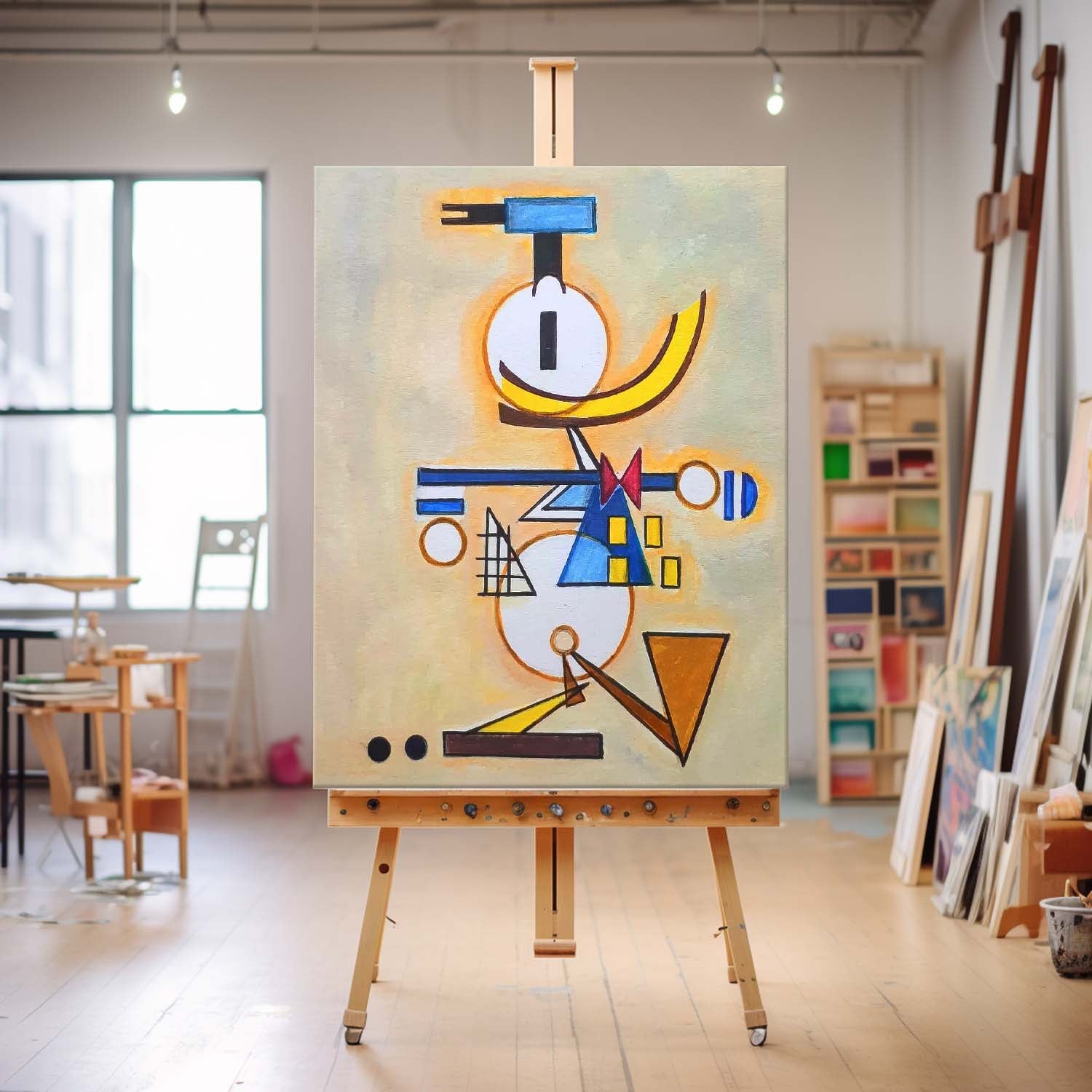 Large Disney Characters Painting Original Wall Art Colorful Cute Cartoon Characters Abstract Donald Duck Artwork
