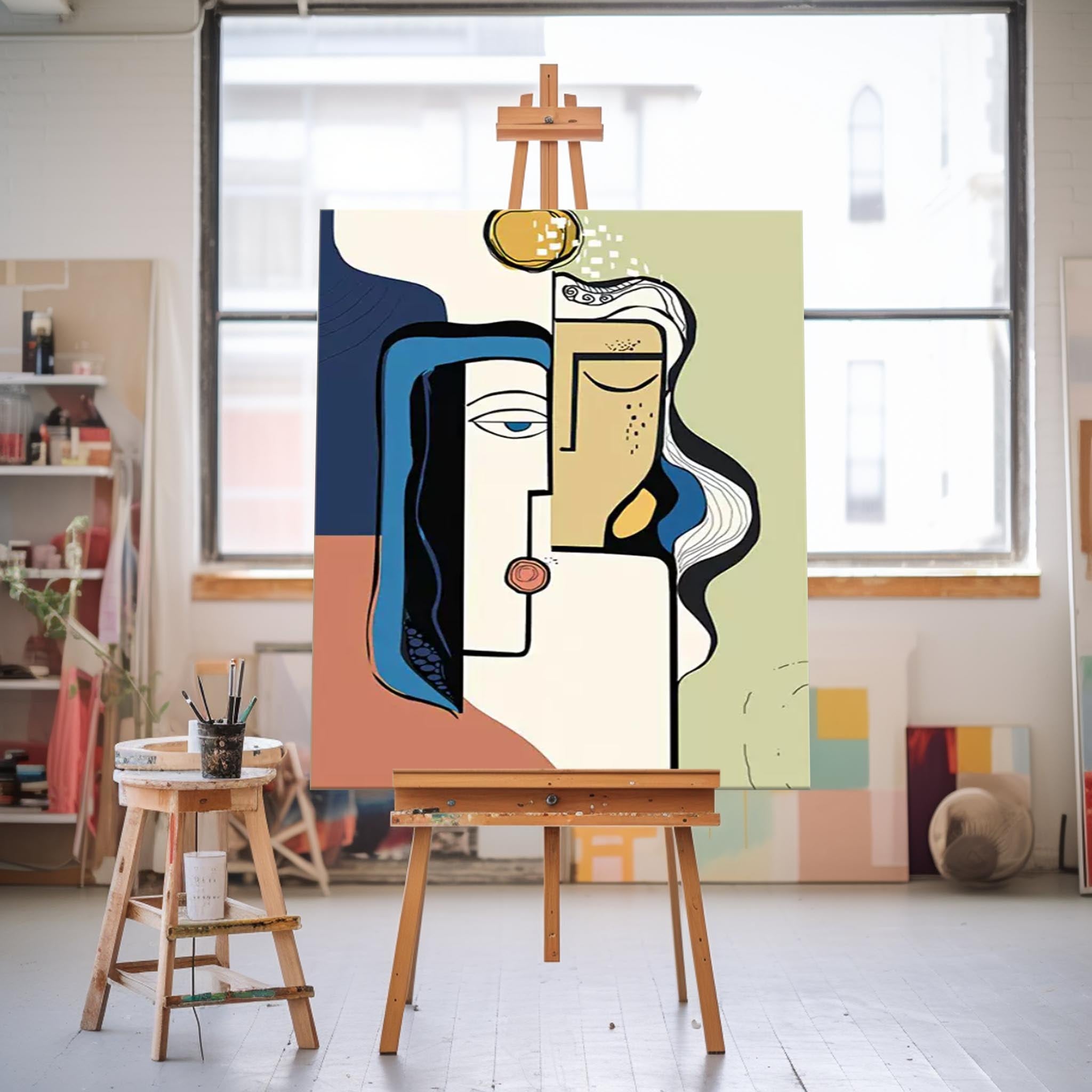 Colorful Large Acrylic painting Original Abstract Oil Painting On Canvas Modern Wall Art For Living Room