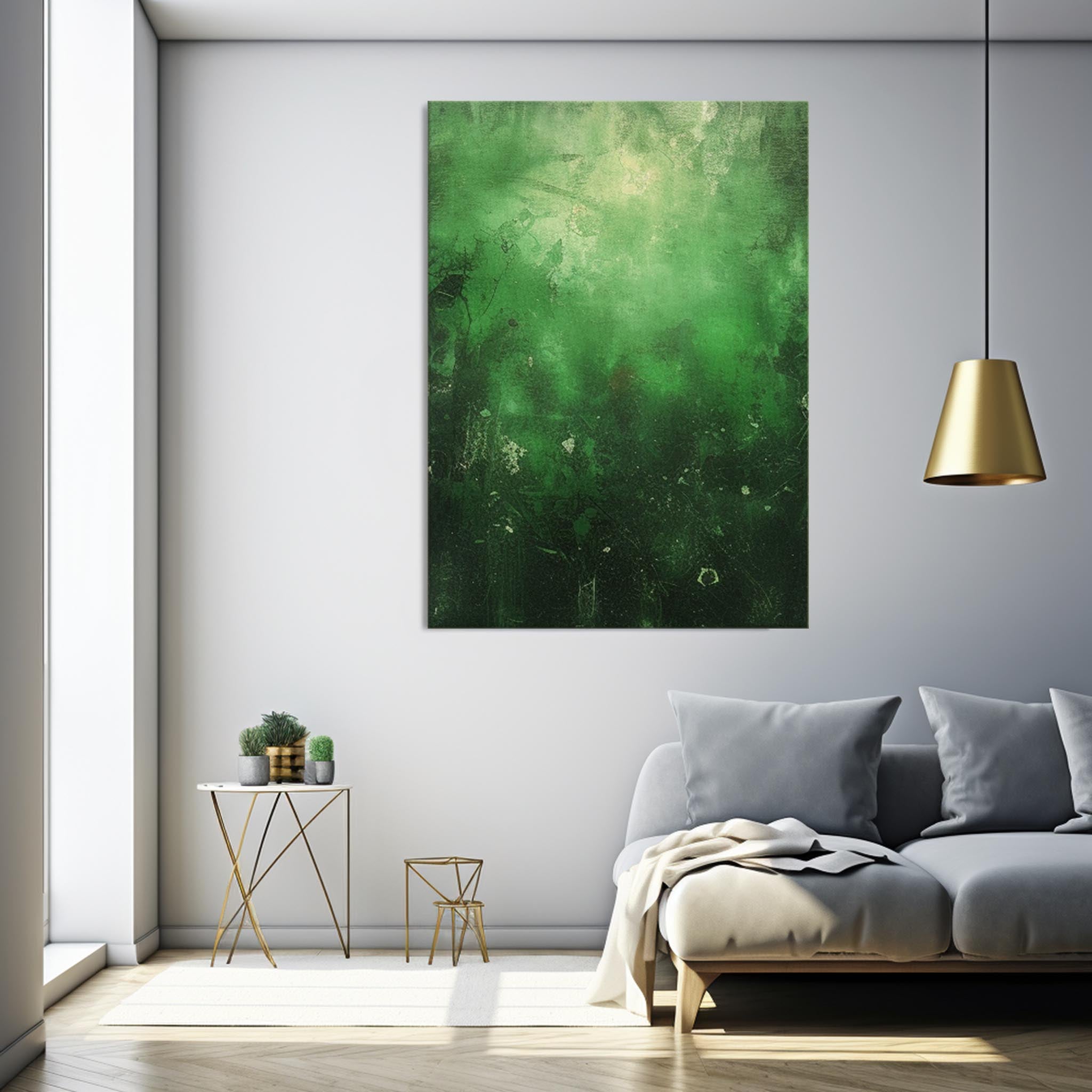 Large Original Abstract Oil Painting On Canvas Green Modern Texture Wall Art For Living Room