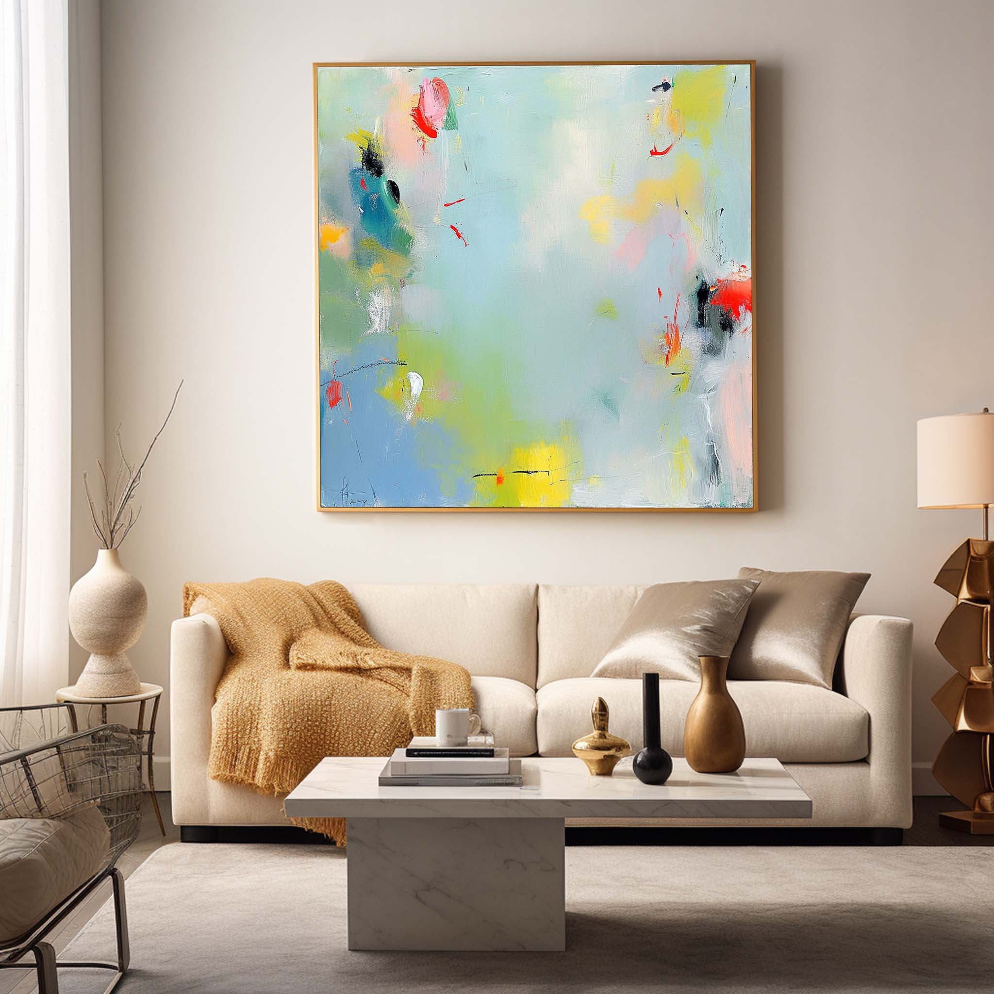 Original Abstract Art For Sale Bright Abstract Painting Canvas Contemporary New Abstract Painting Home Decor