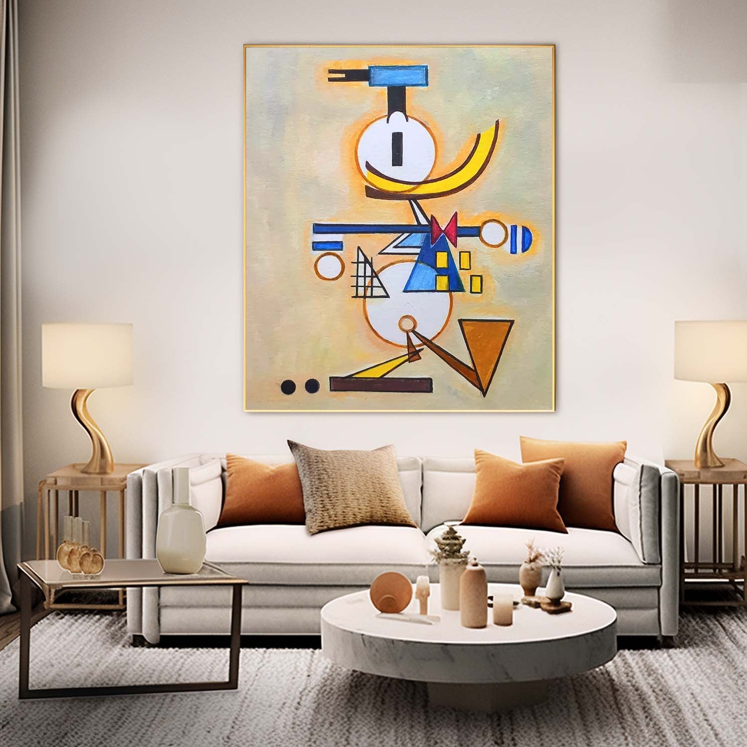 Large Disney Characters Painting Original Wall Art Colorful Cute Cartoon Characters Abstract Donald Duck Artwork
