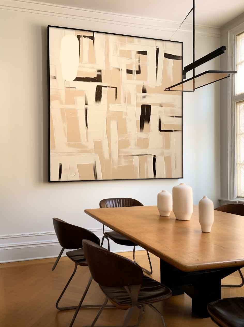 Original Large Abstract Acrylic Painting On Canvas Abstract Minimalist Oil Painting Modern Wall Art Home Decor