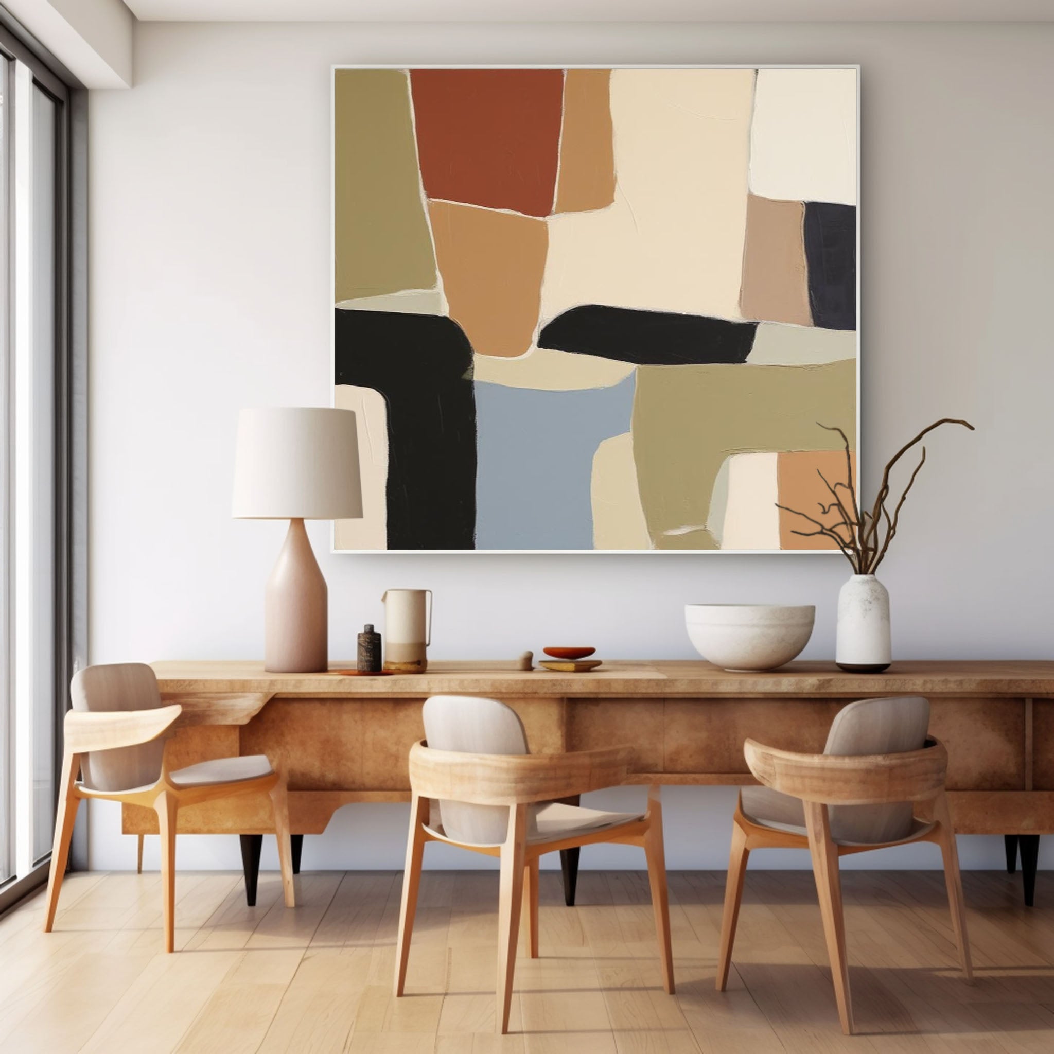 Square Abstract Oil Painting Colorful Large Acrylic Painting On Canvas Original Modern Wall Art For Living Room