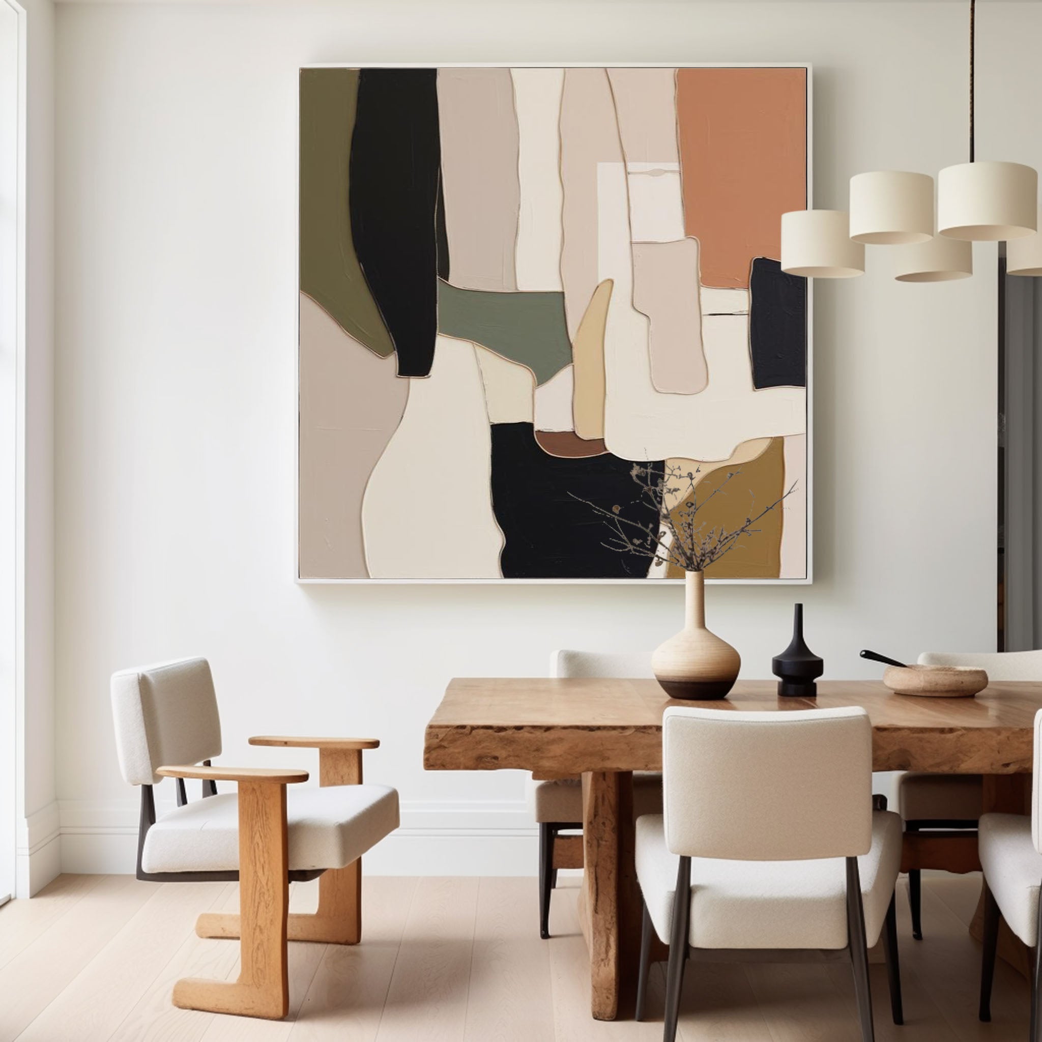 Original Modern Wall Art Square Abstract Oil Painting Colorful Large Acrylic Painting On Canvas For Living Room