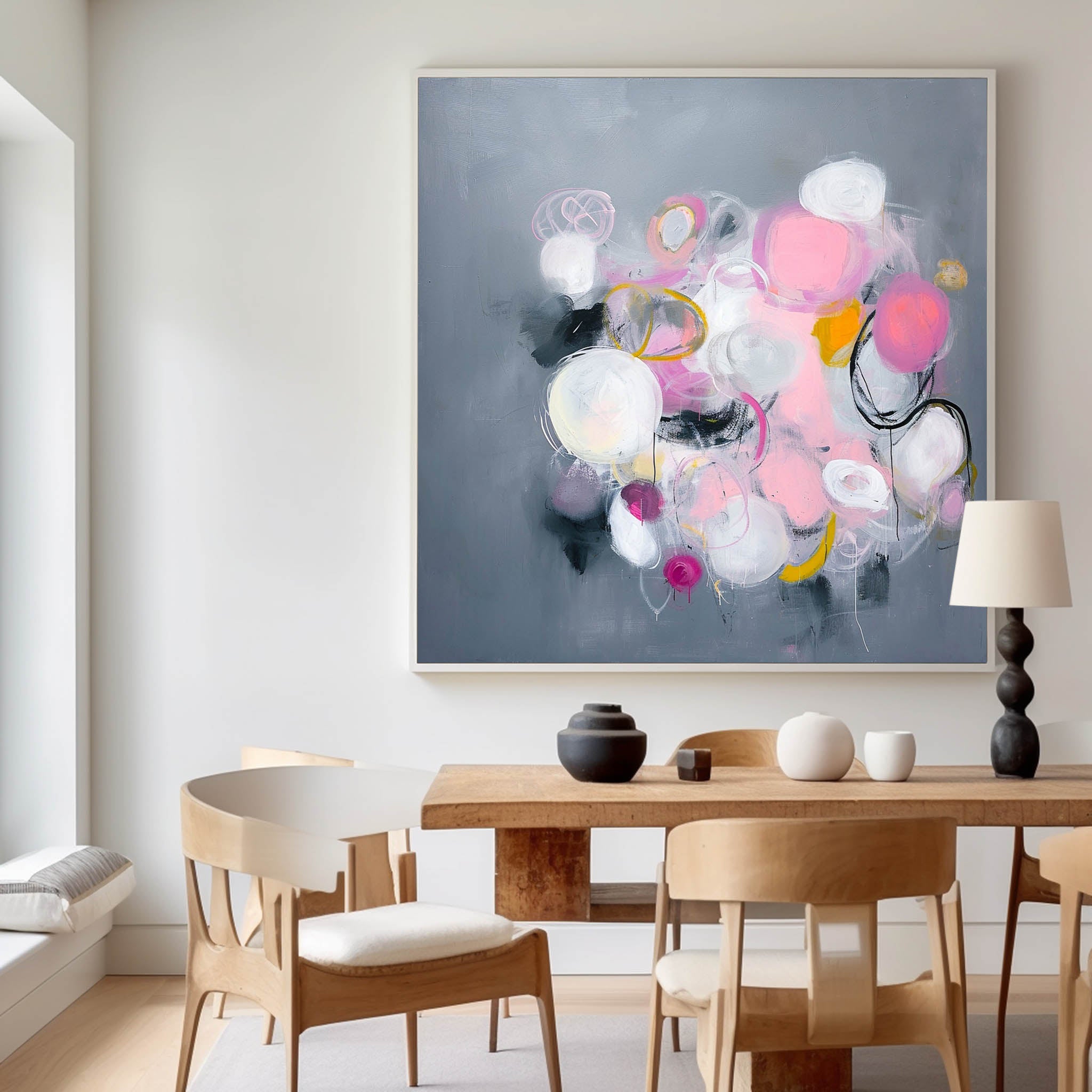 Grey Square Abstract Texture Oil Painting Large Acrylic Painting On Canvas Original Modern Wall Art Home Decor