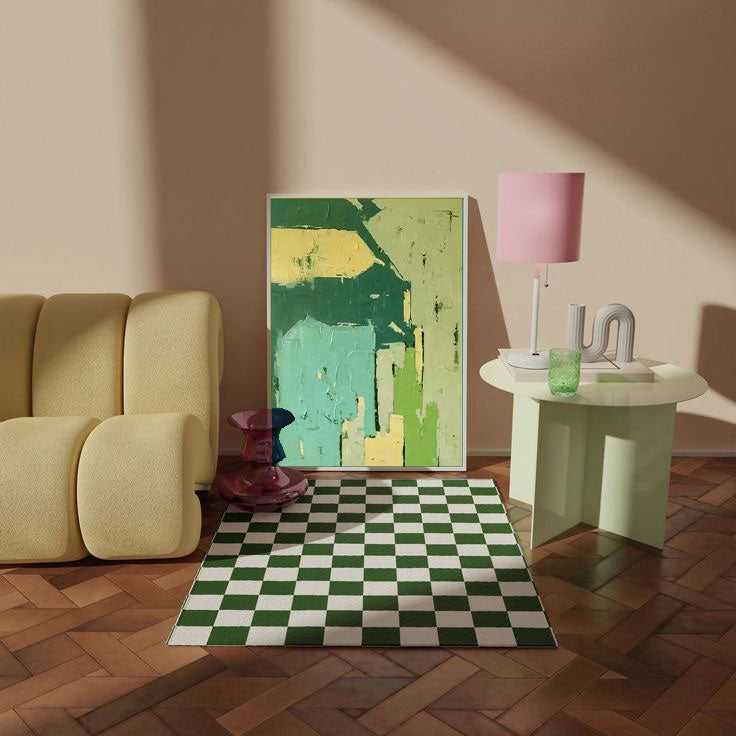 Abstract Texture Green Painitng Large Knife Wall Art Abstract Canvas Art Modern Home Decor