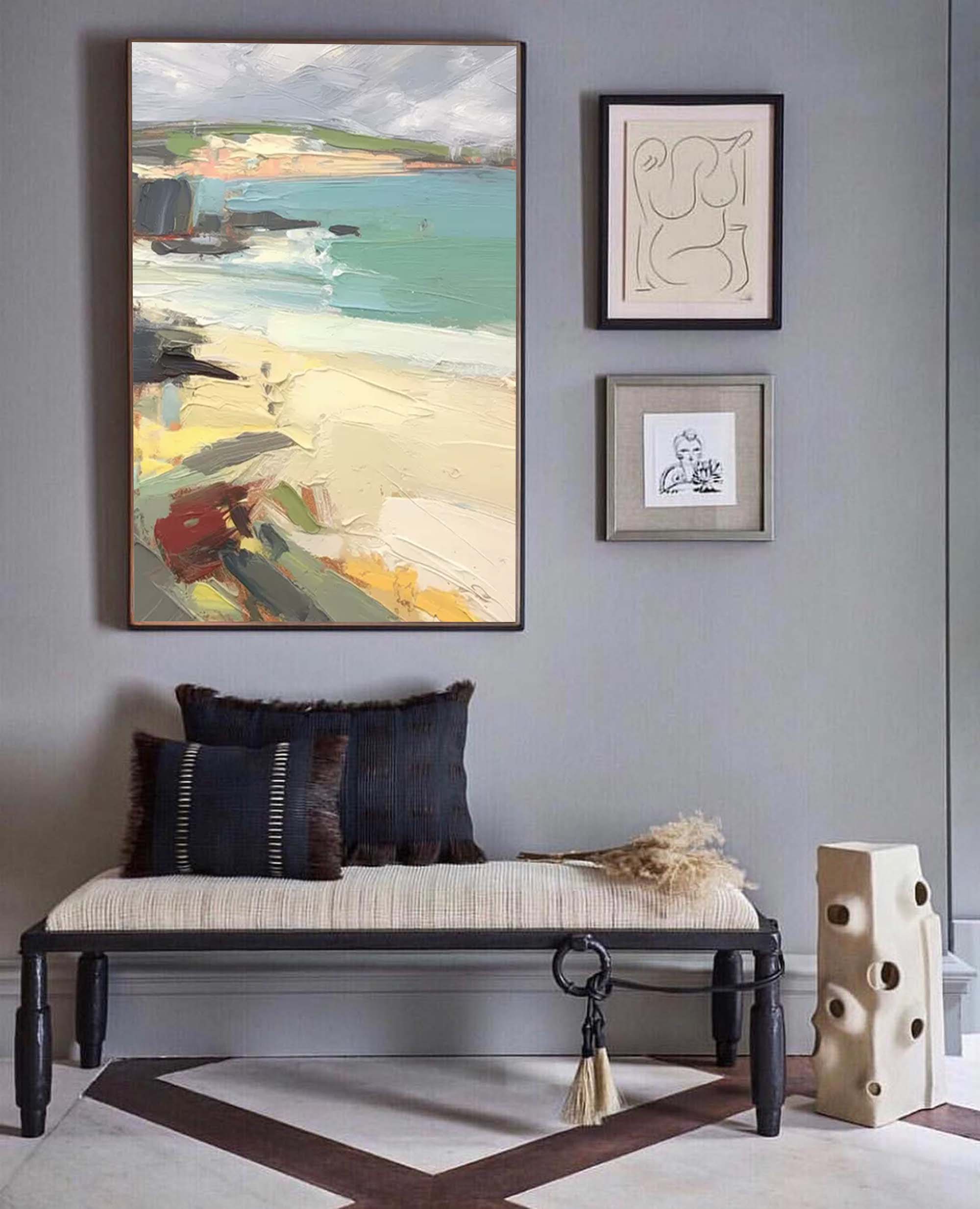 Abstract Modern Wall Art Acrylic Painting Large Texture Landscape Oil Painting On Canvas Home Decor