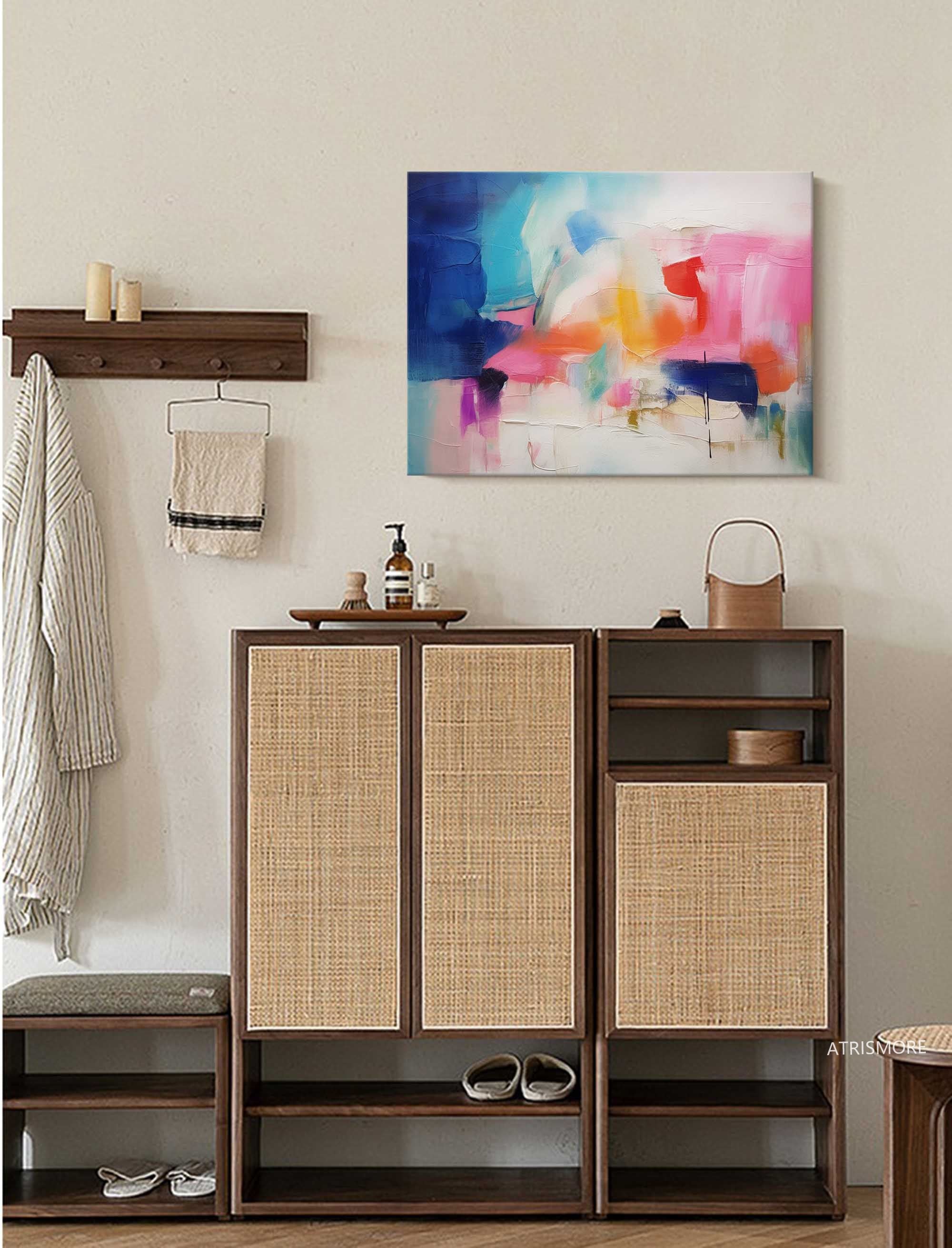 Large Wall Art Original Colorful Abstract Oil Painting On Canvas Modern Oil Painting Home Decoration