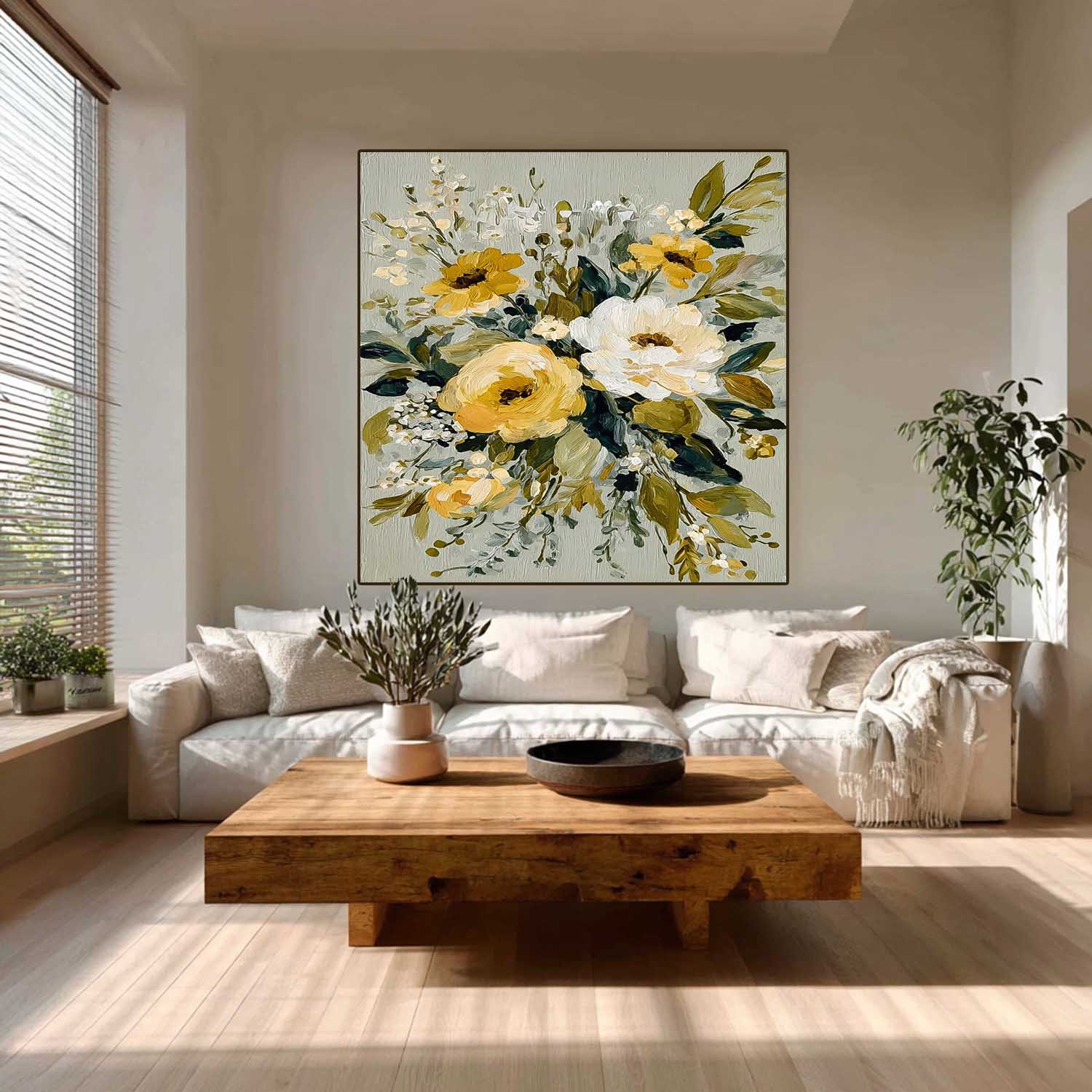 Vintage Floral Oil Painting Tulip Botanical Canvas Art Elegant Wildflower Retro Floral For Bedroom Aesthetic