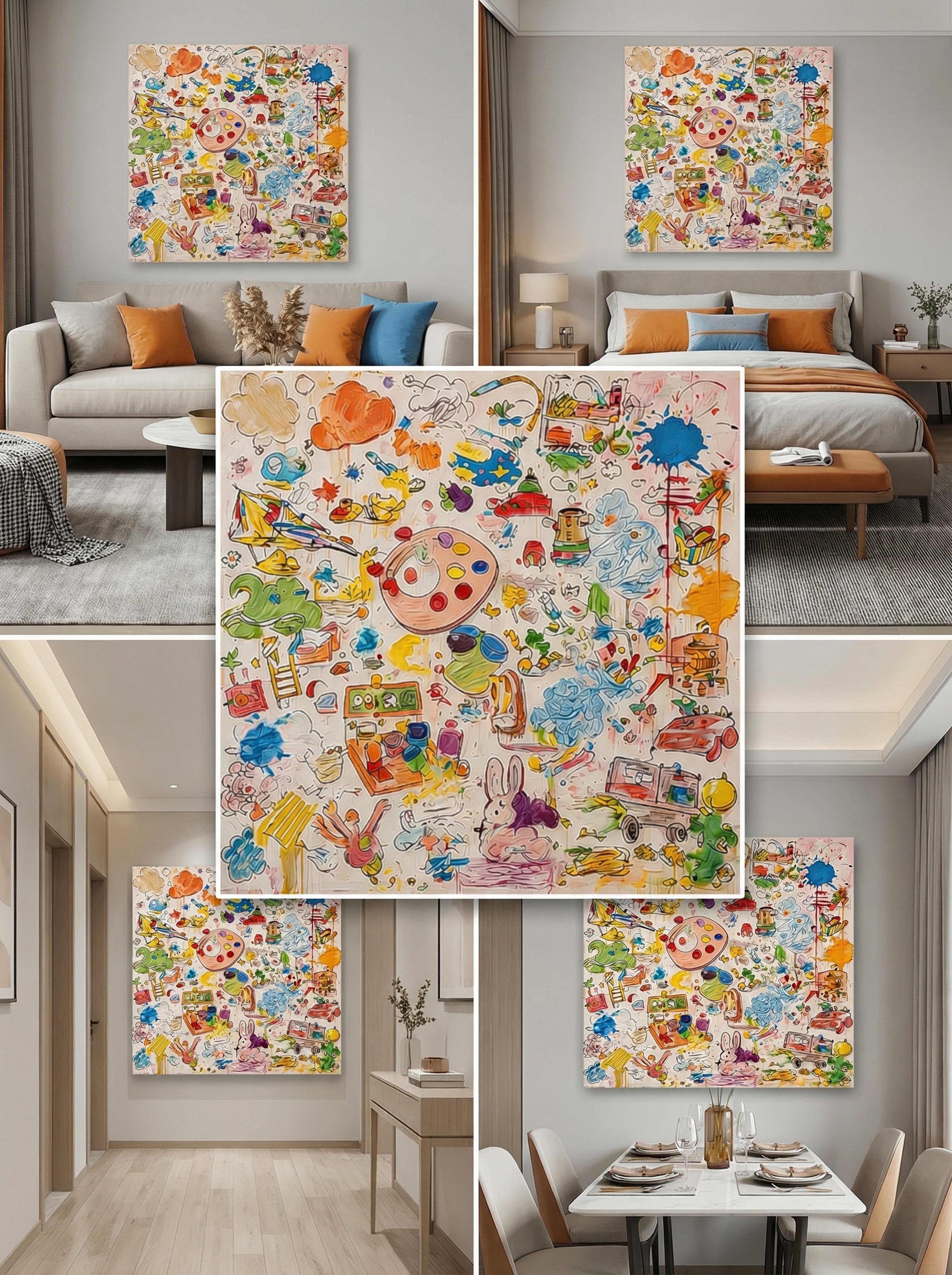 Abstract Canvas Art #AB799