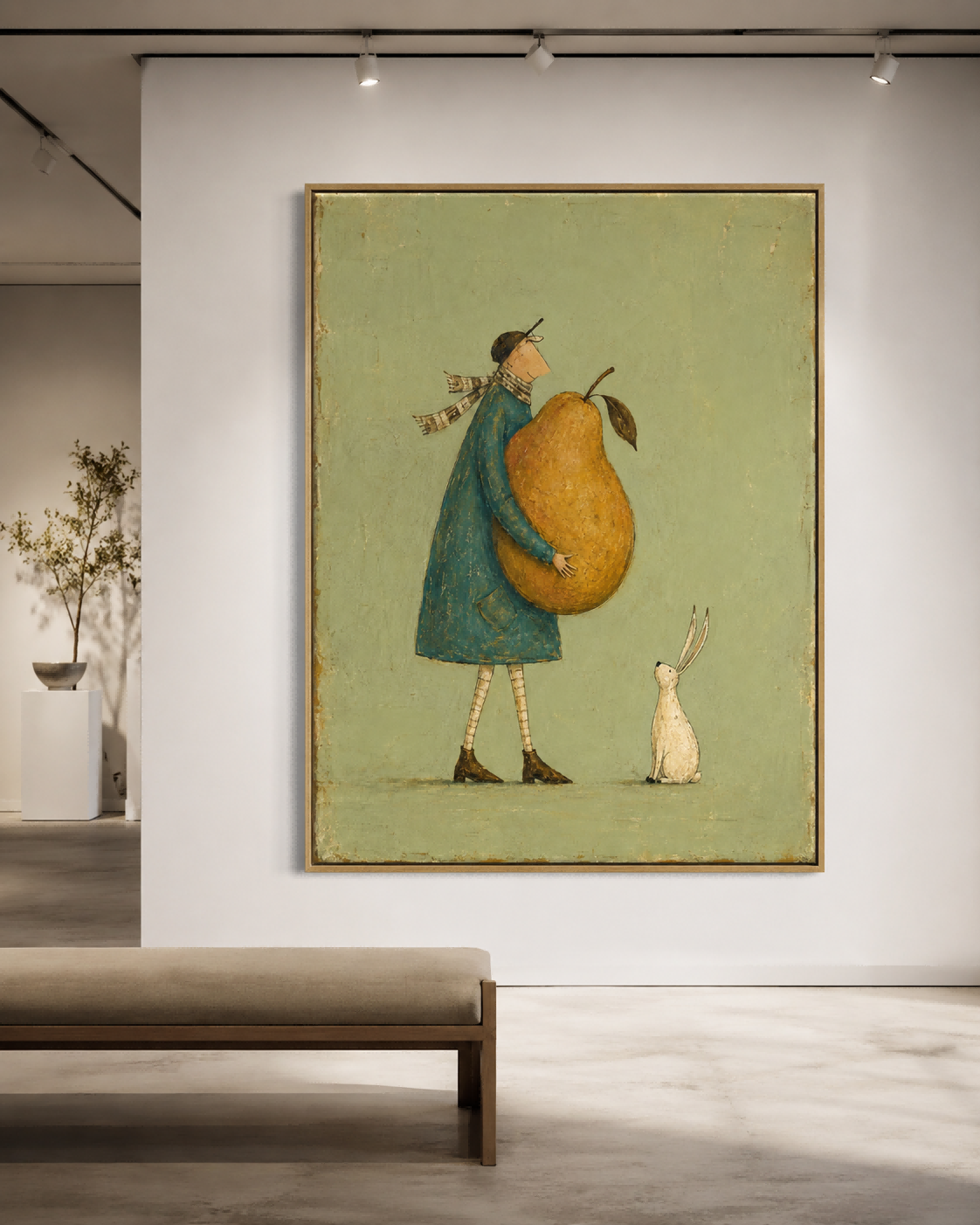Healing Fairy Tale Art In Vintage Style With Textured Canvas Finish