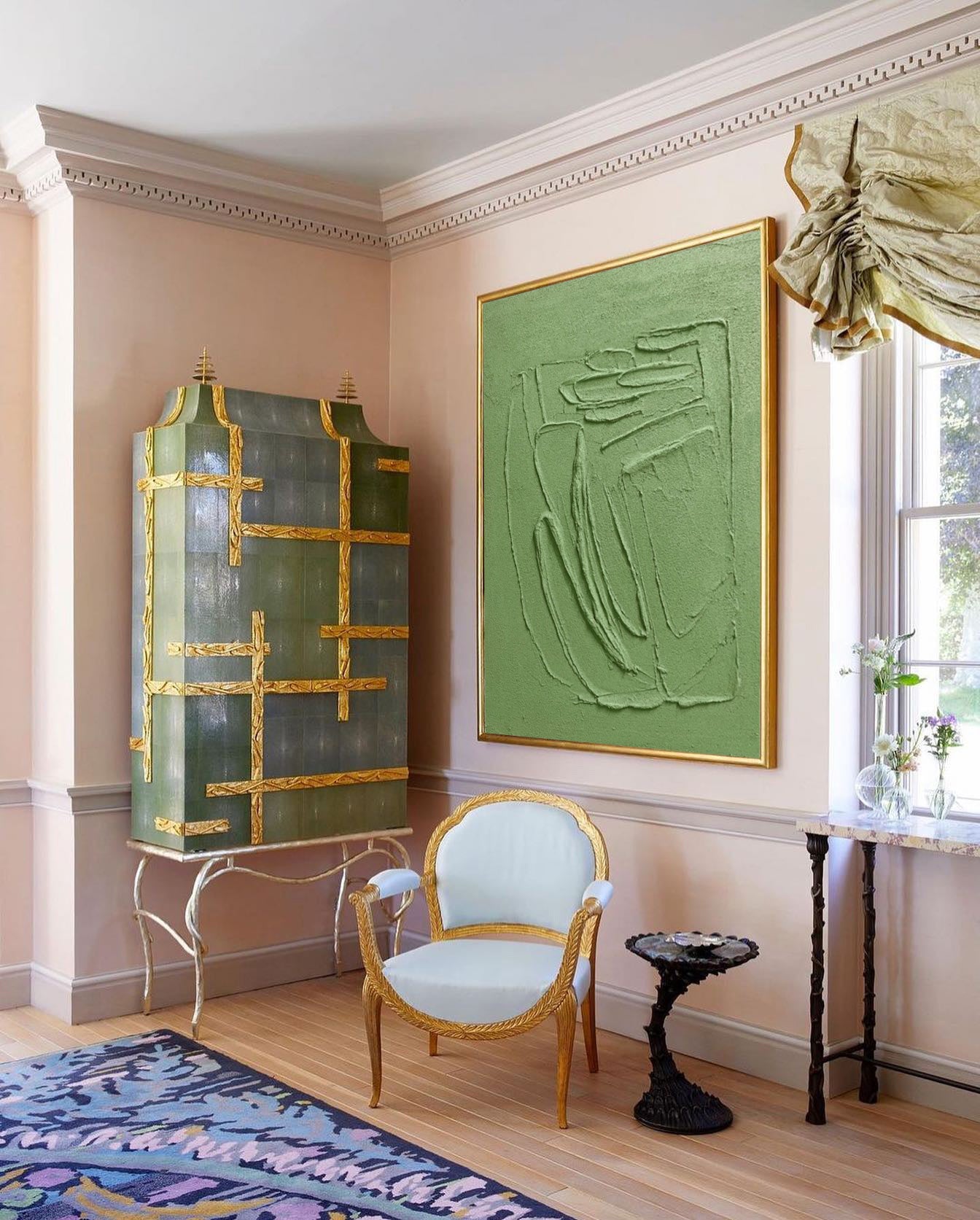 Green Texture Minimalist Oil Painting On Canvas Large Abstract acrylic painting Original Wall Art Home Decor