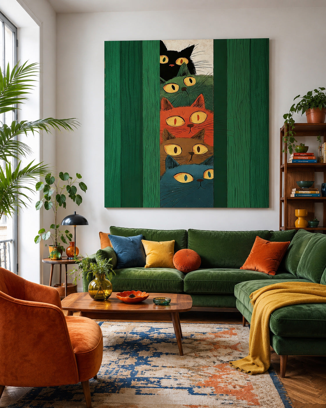 Unique Whiskered Peekaboo Original Painting A Perfect Gift For Cat Lovers