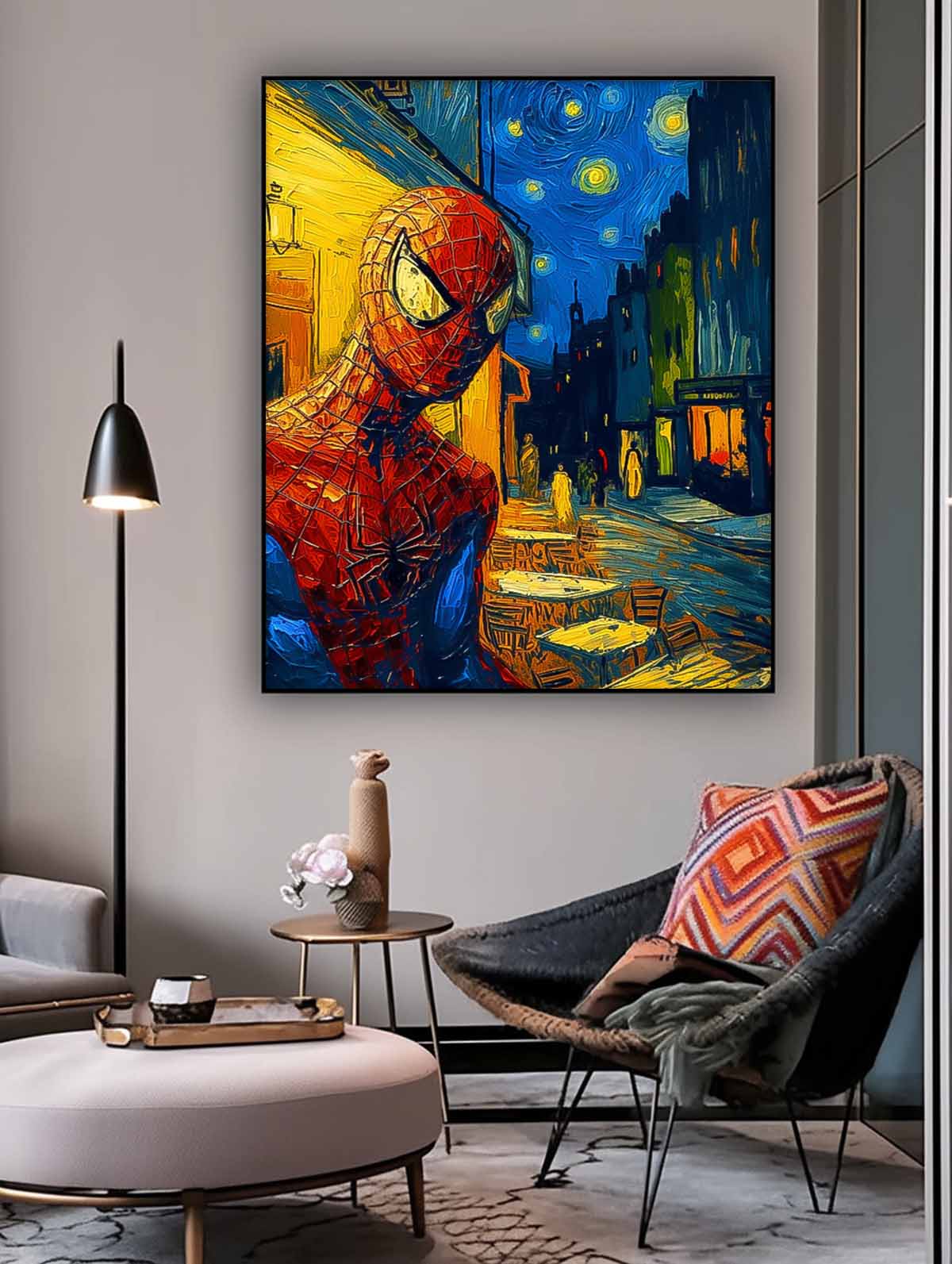 Modern Abstract Spider-Man Painting Contemporary Gallery Famous Wall Art Marvel Comics painting Home Decor