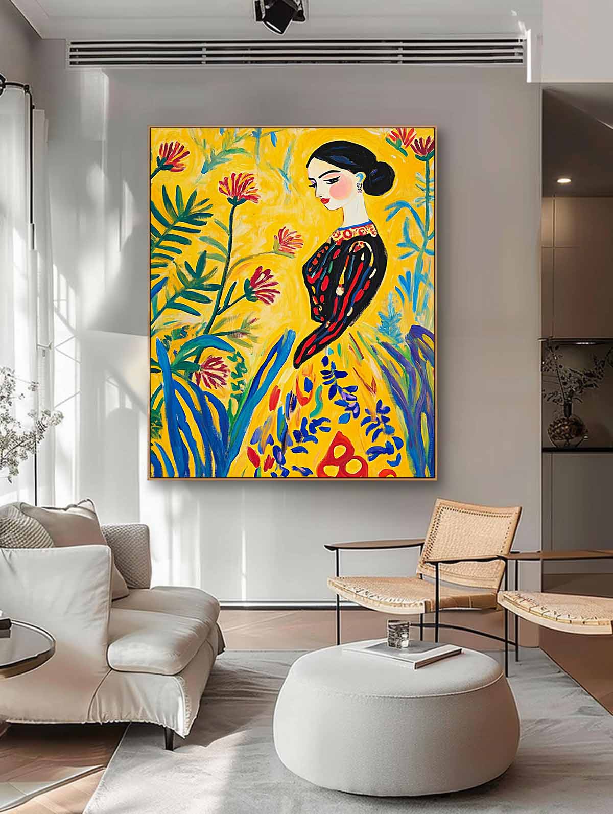 Gorgeous Original Modern Wall Art Famous Art Of Woman Artwork Cute Girl In A Romantic Vintage Style