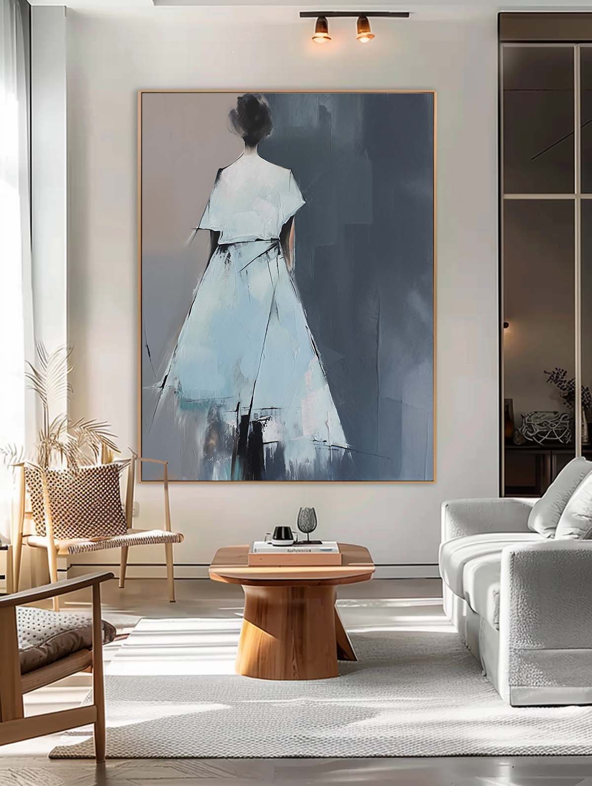 Original Abstract Woman's Back Wall Art