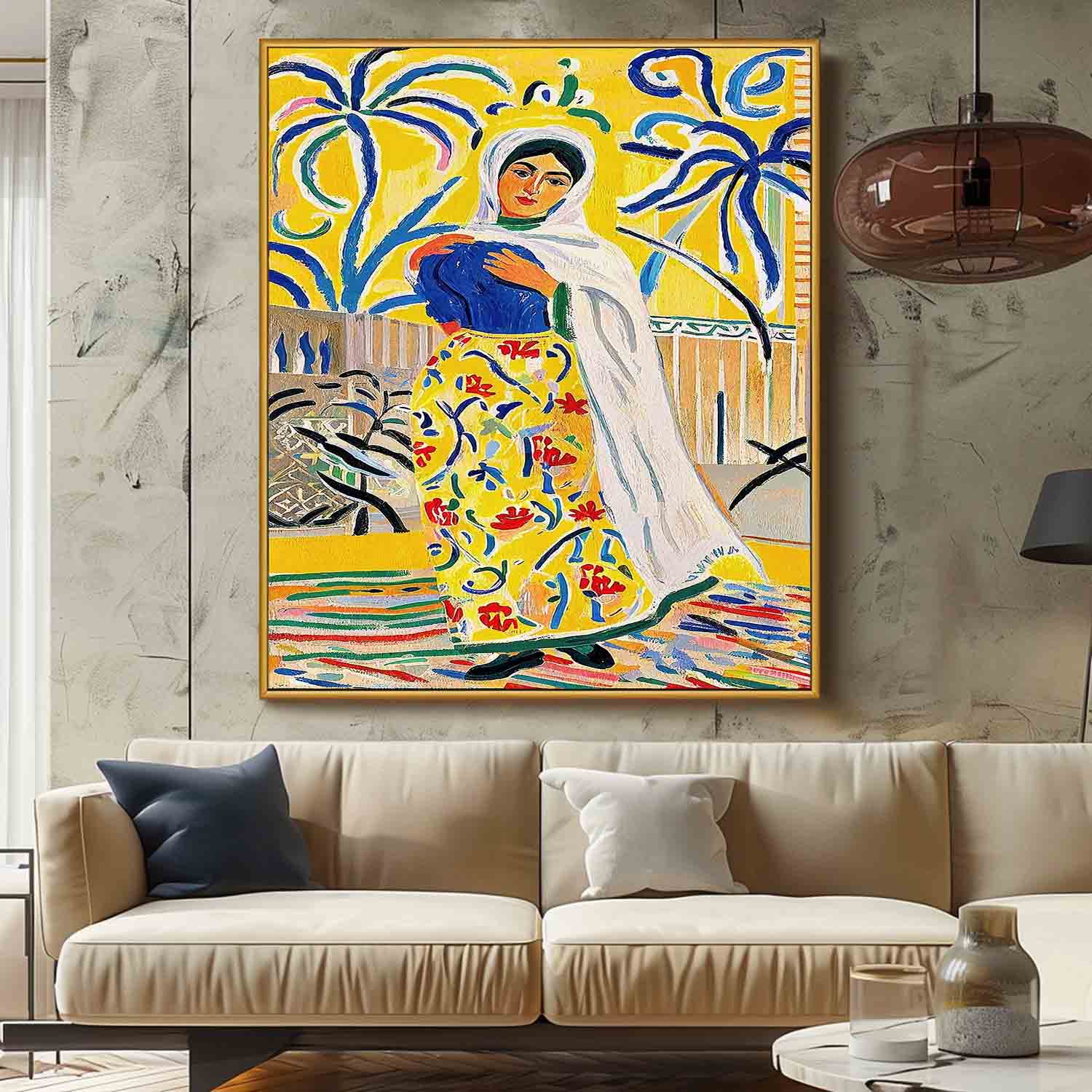 Beautiful Girl In A Romantic Vintage Style Gorgeous Original Modern Wall Art Lady In Gold Painting Artwork