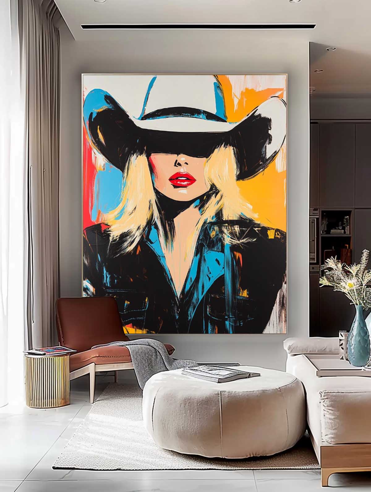 Fashion Lady Abstract Painting Beautiful Woman Wall Art painting Large Portrait Artwork Home Decor