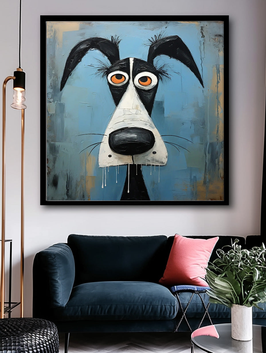 Modern Doberman Pinscher Oil Painting Canvas Original Lovely Dog Wall Art Large Animal Artwork