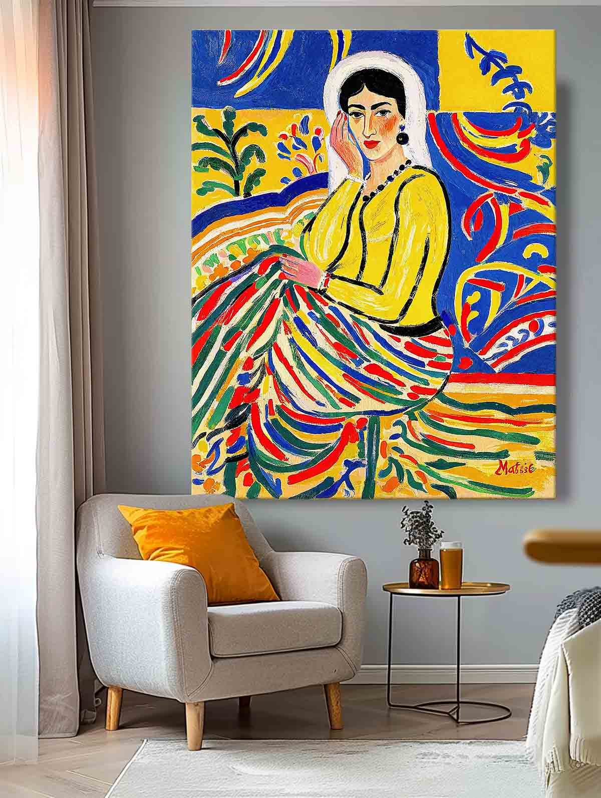 Beautiful Girl In A Romantic Vintage Style Gorgeous Original Modern Wall Art Woman In Gold Painting Artwork