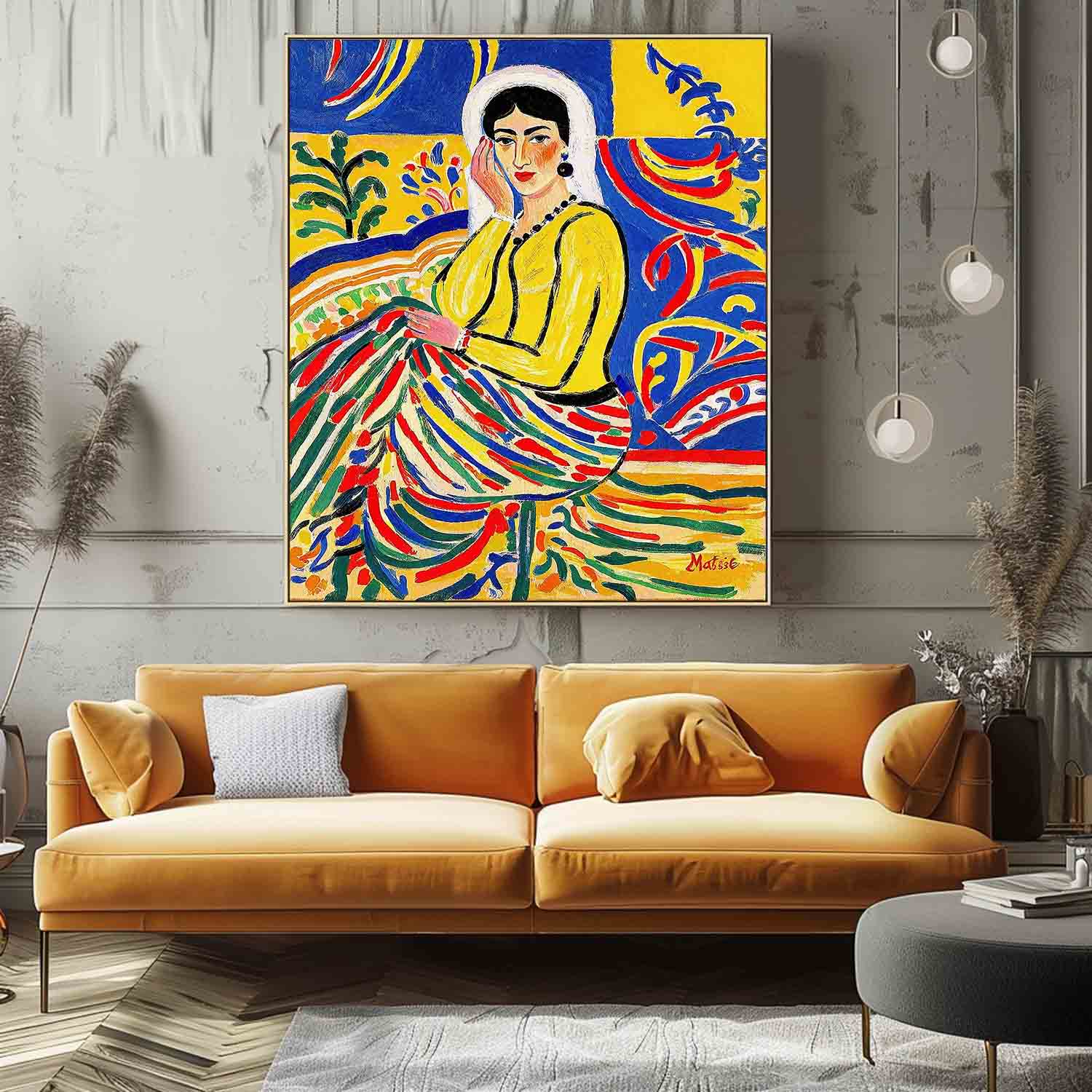 Beautiful Girl In A Romantic Vintage Style Gorgeous Original Modern Wall Art Woman In Gold Painting Artwork