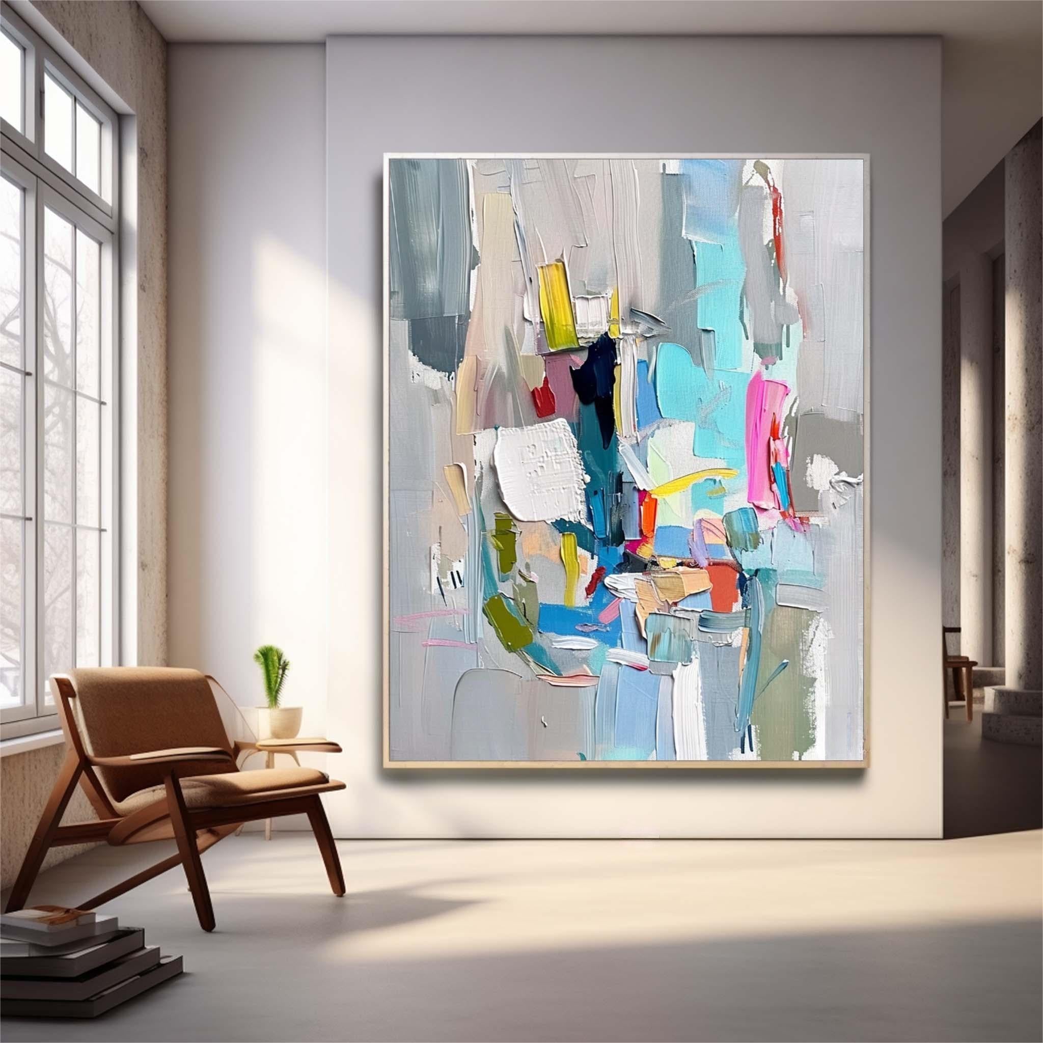 Contemporary Abstract Art For Sale Big Amazing Texture Artwork Colorful Original Canvas Painting