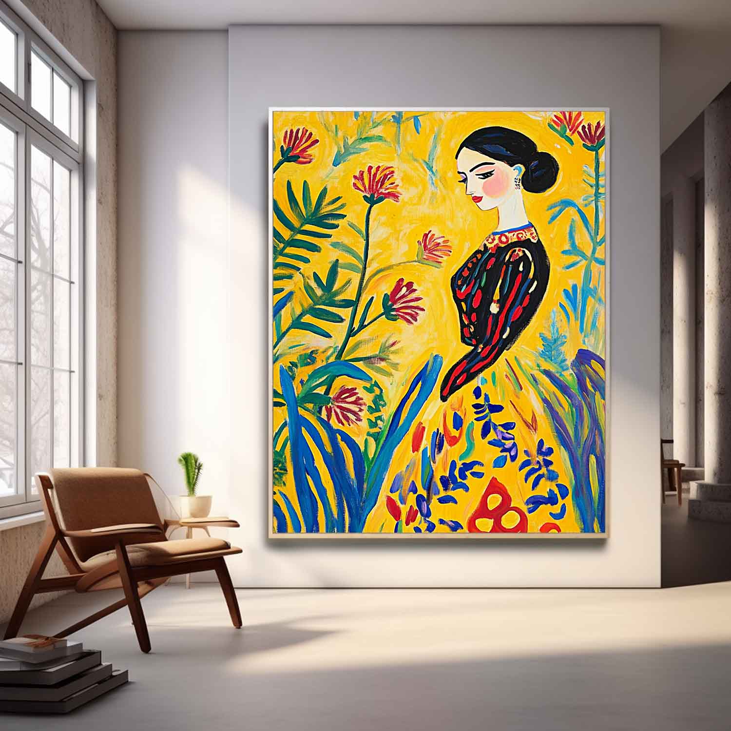 Gorgeous Original Modern Wall Art Famous Art Of Woman Artwork Cute Girl In A Romantic Vintage Style