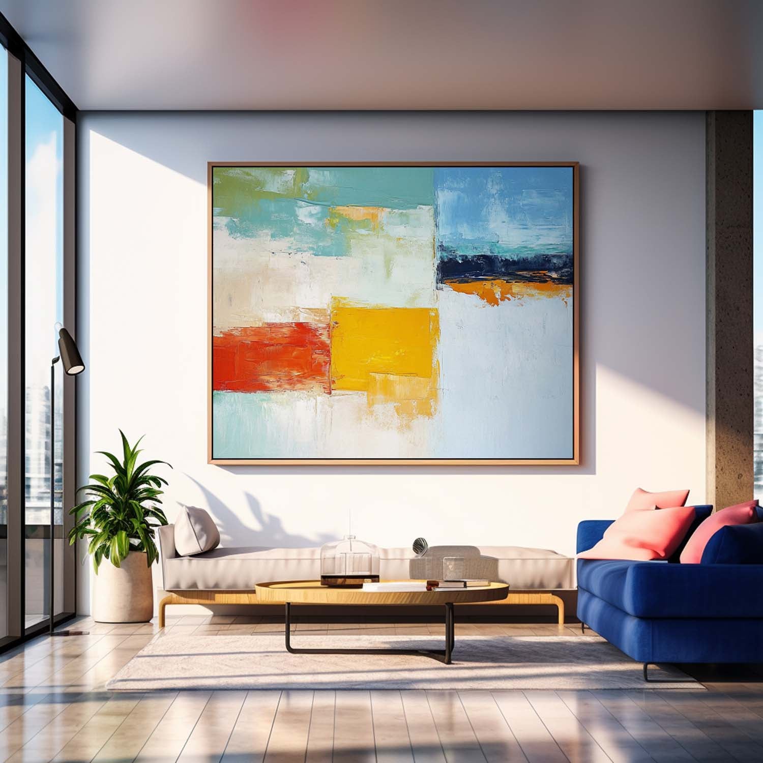 Large Original Abstract Wall Art Abstract Geometry Paintings Online Contemporary Artwork For Living Room