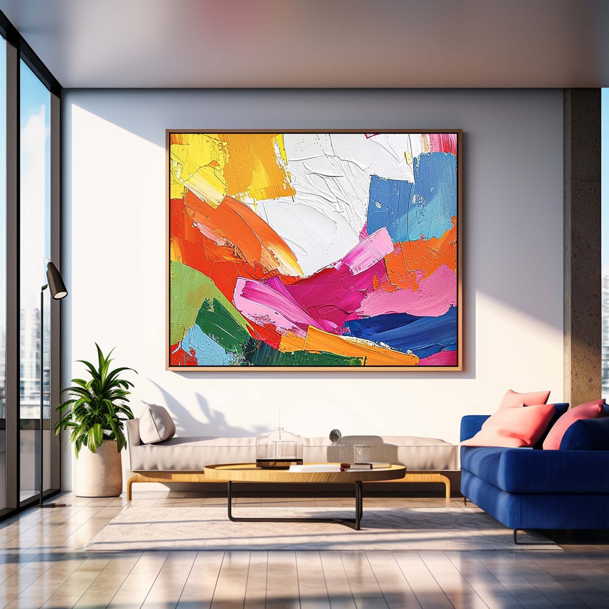 Original Wall Art Large Texture Abstract Oil Painting Vibrant Color Buy Abstract Paintings Online Home Decor