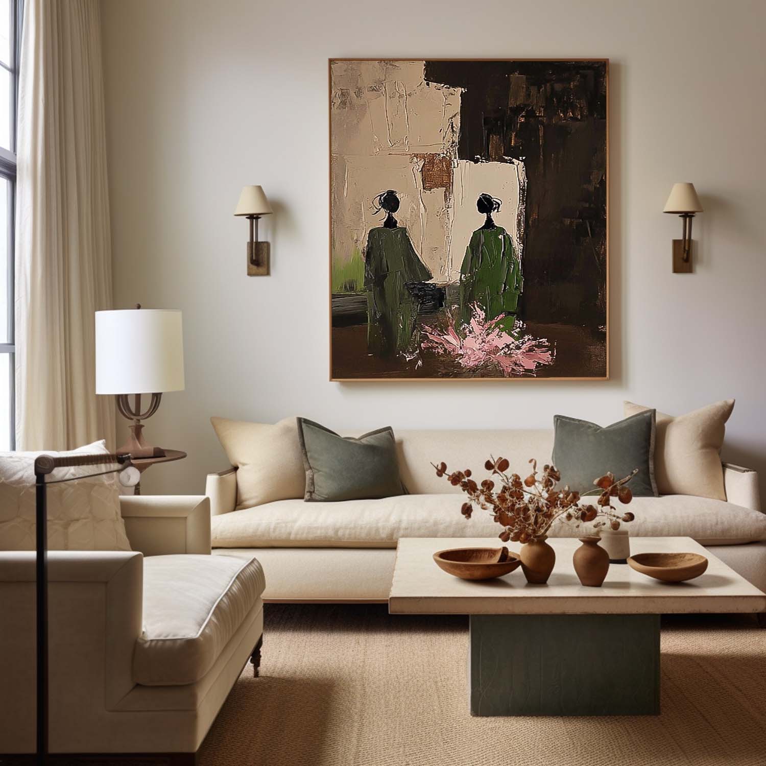 Original Portrait Wall Art Minimalism Figure Acrylic Painting Abstract Oil Painting Canvas Home Decor