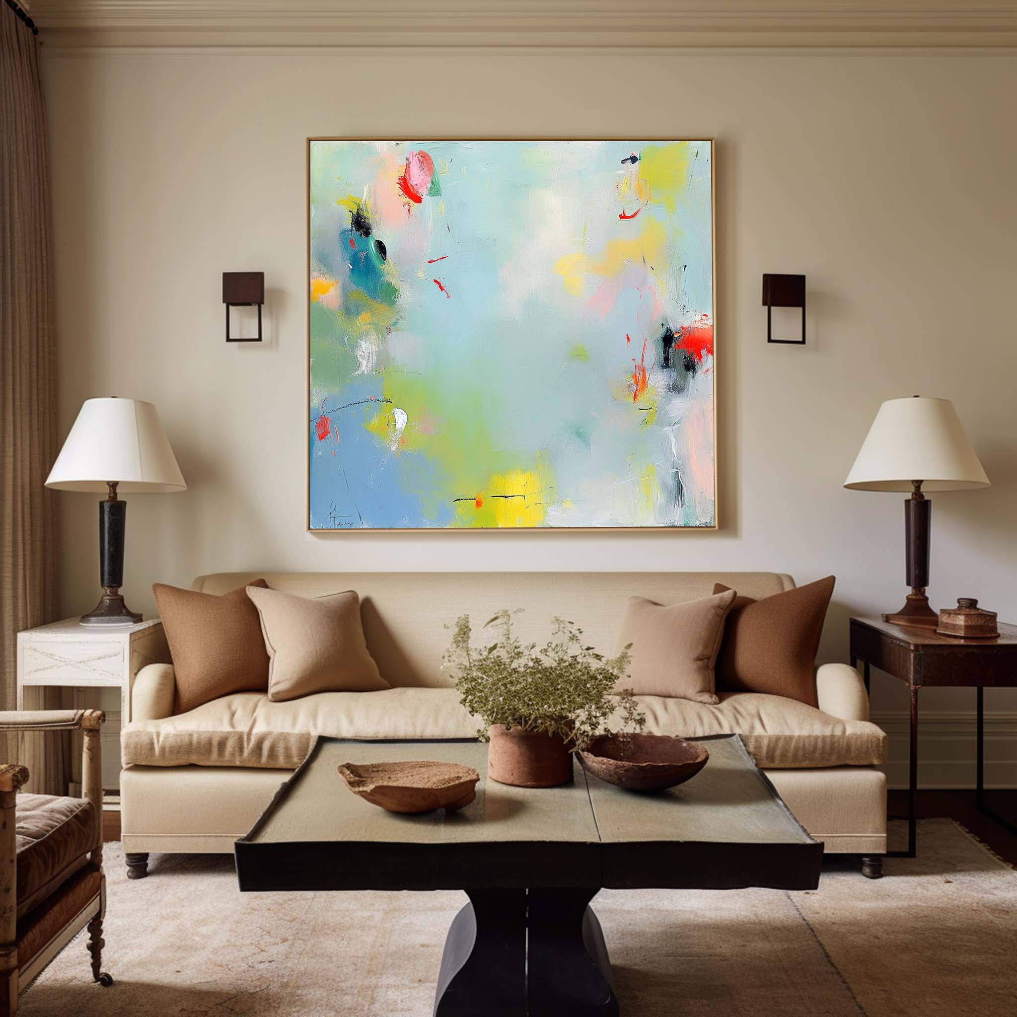 Original Abstract Art For Sale Bright Abstract Painting Canvas Contemporary New Abstract Painting Home Decor