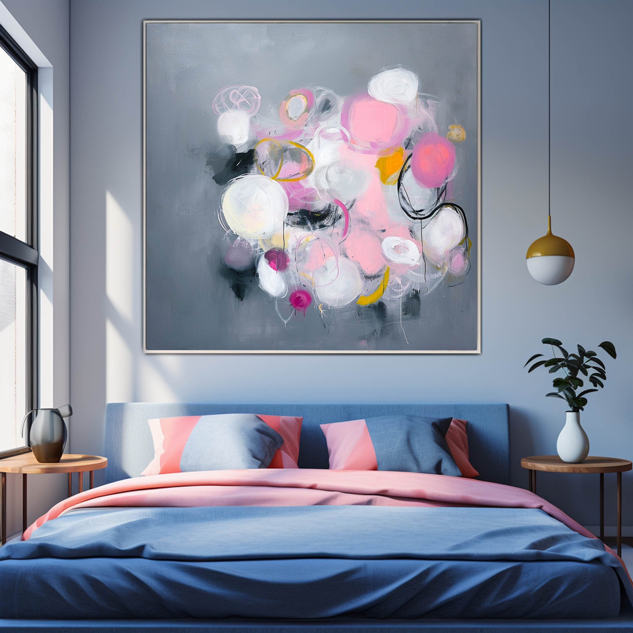 Grey Square Abstract Texture Oil Painting Large Acrylic Painting On Canvas Original Modern Wall Art Home Decor