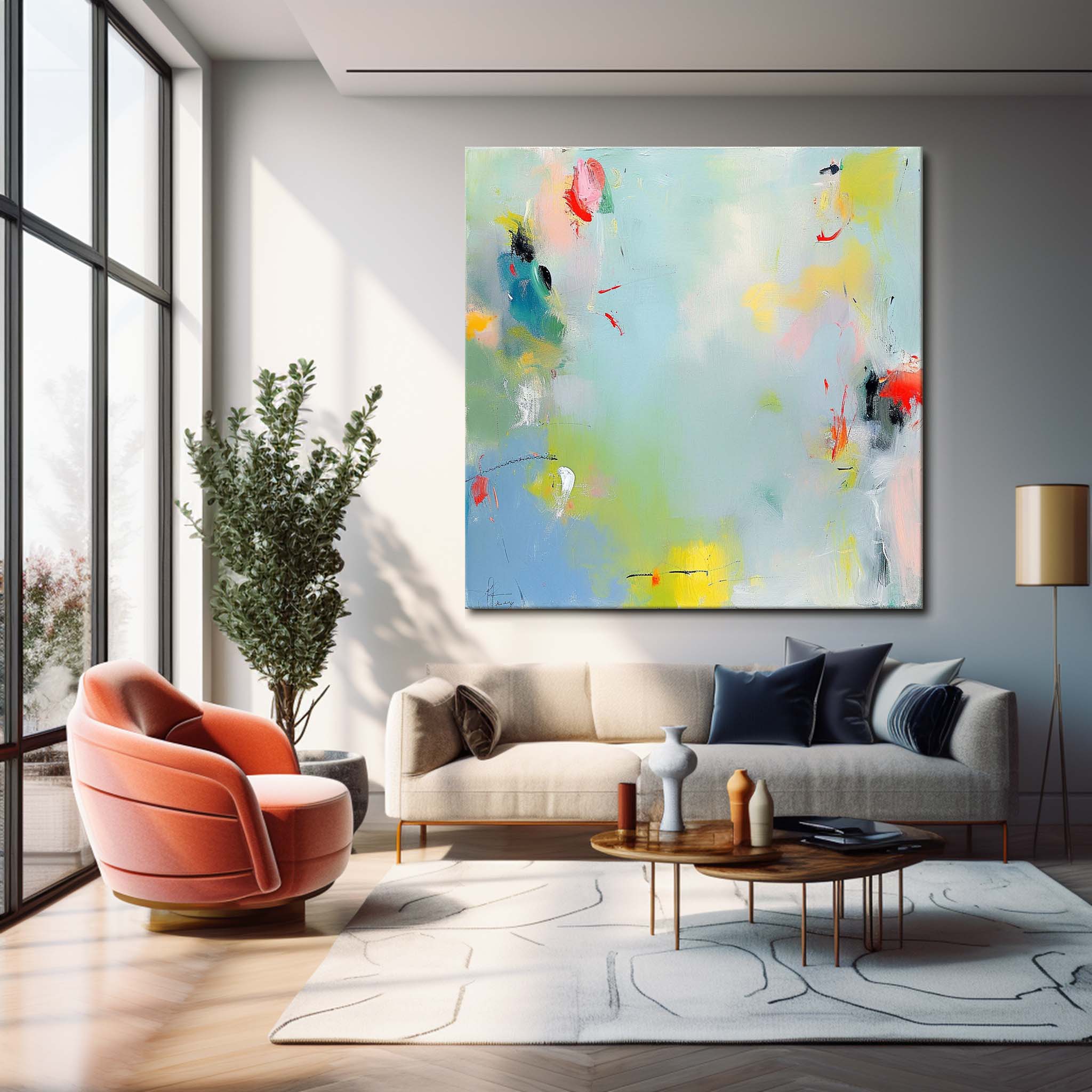 Original Abstract Art For Sale Bright Abstract Painting Canvas Contemporary New Abstract Painting Home Decor