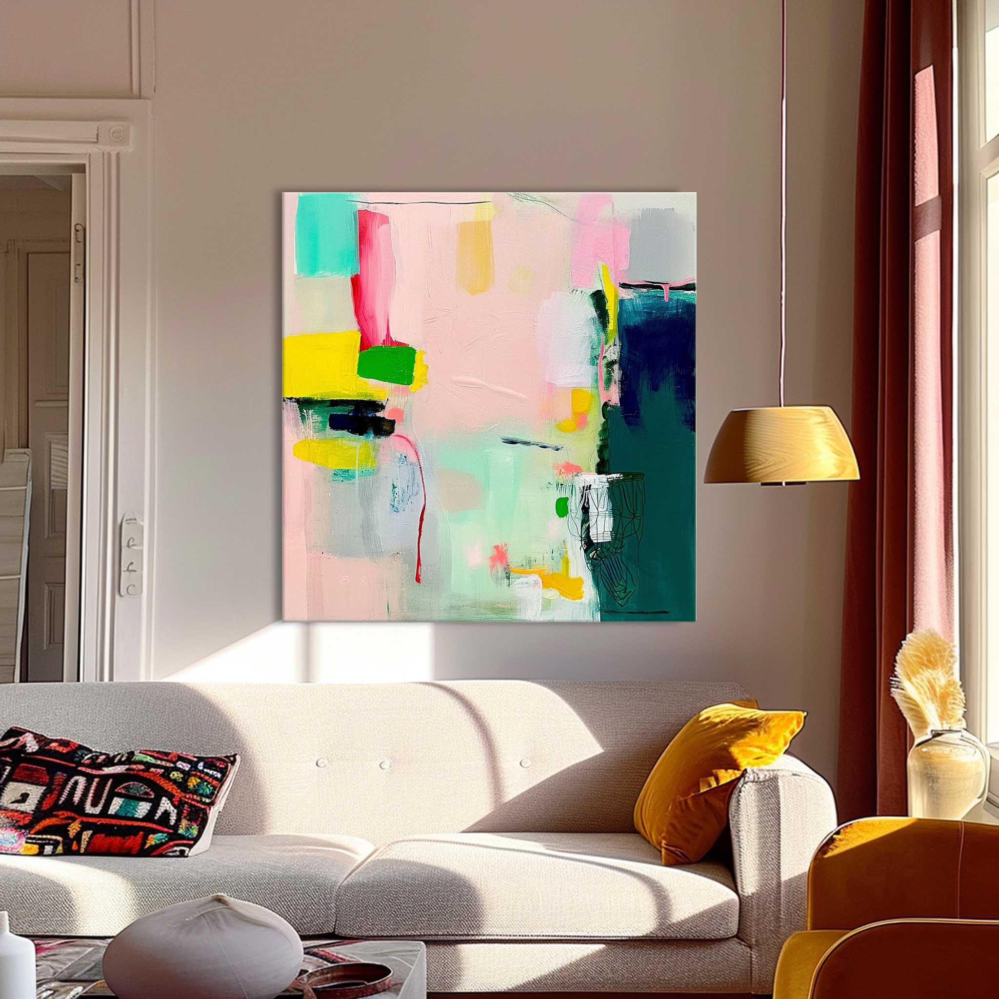 Original Abstract Art For Sale Warm Color Abstract Painting Canvas Contemporary New Painting Home Decor