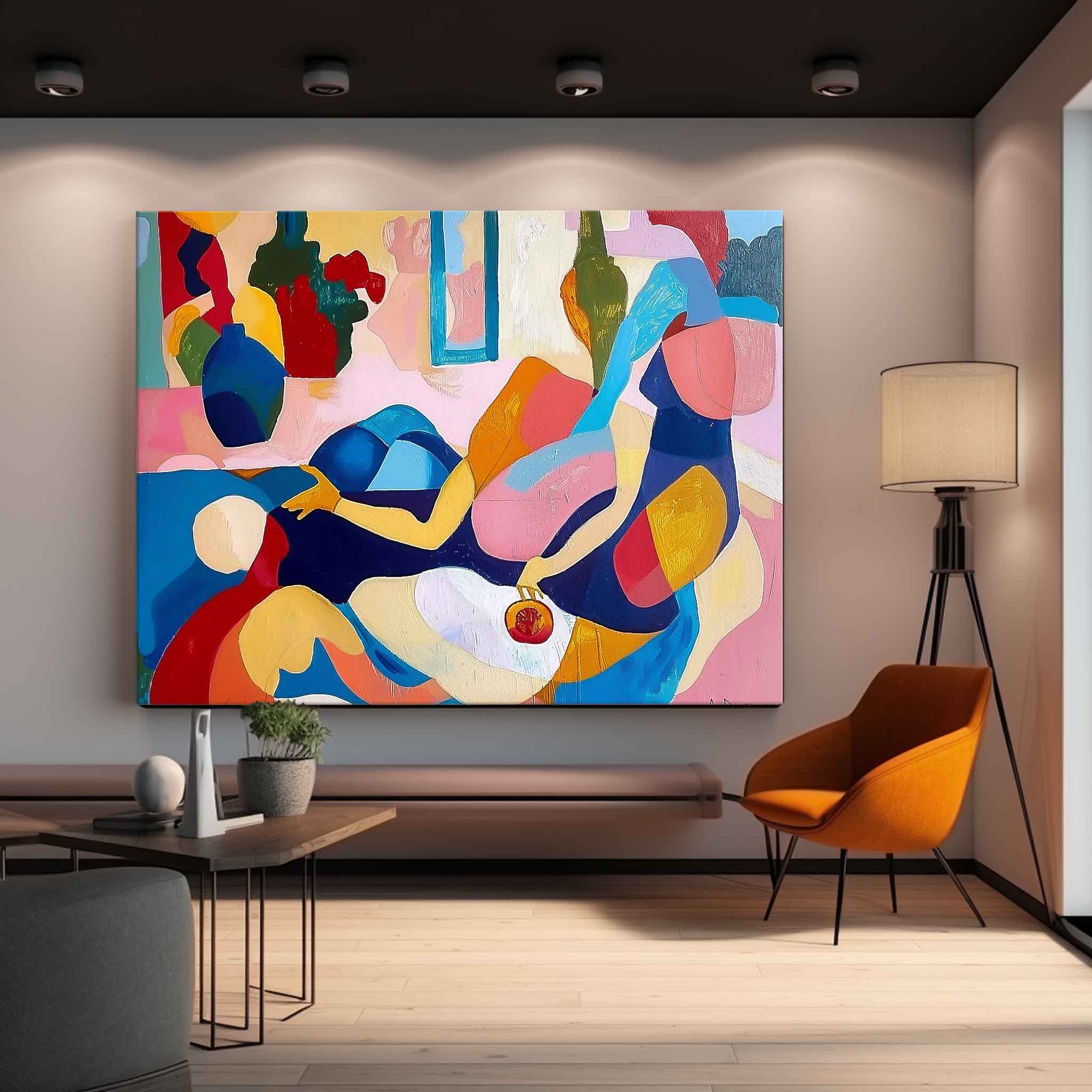 Large Wall Art Original Famous Painting Abstract Colored Figures Oil Painting on Canvas Modern Wall Art Home Decor Picasso Art