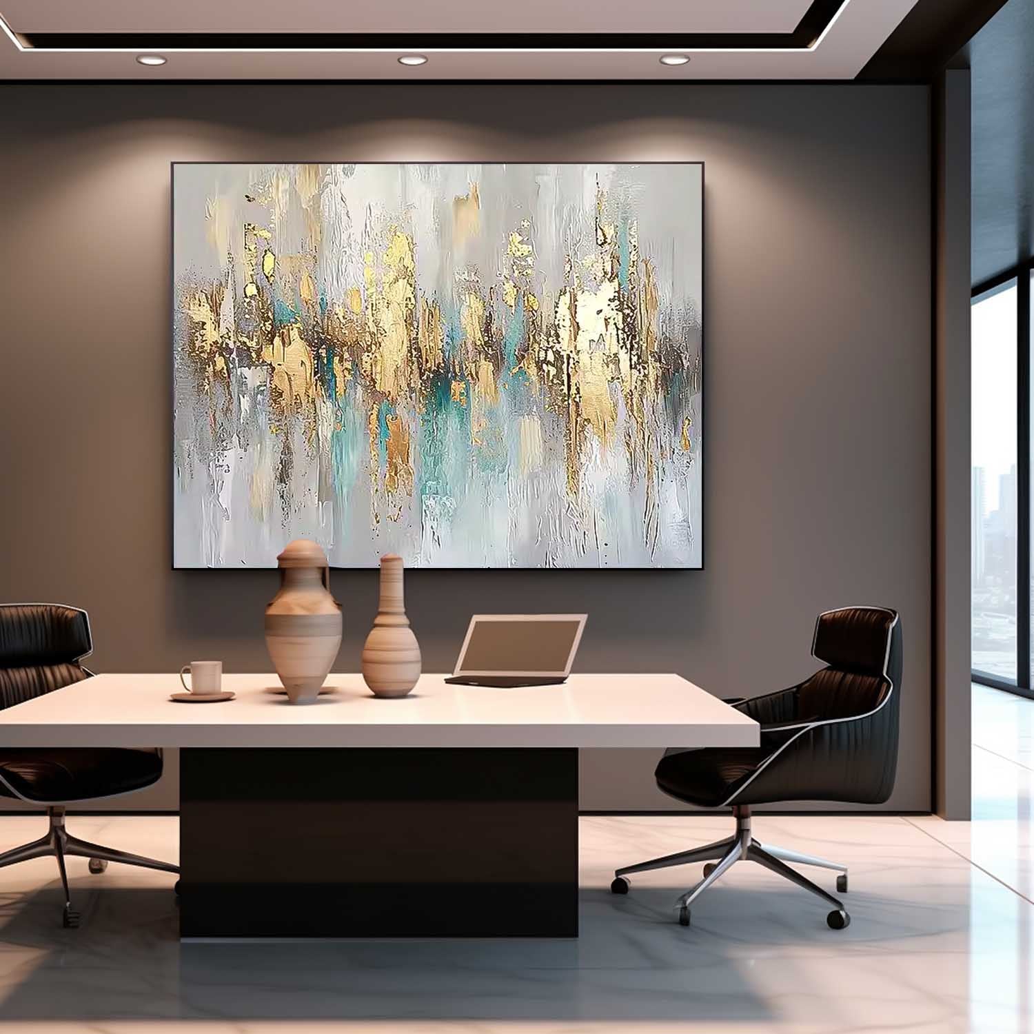 Large Original Abstract Gold Wall Art Abstract Paintings Online Contemporary Artwork For Living Room