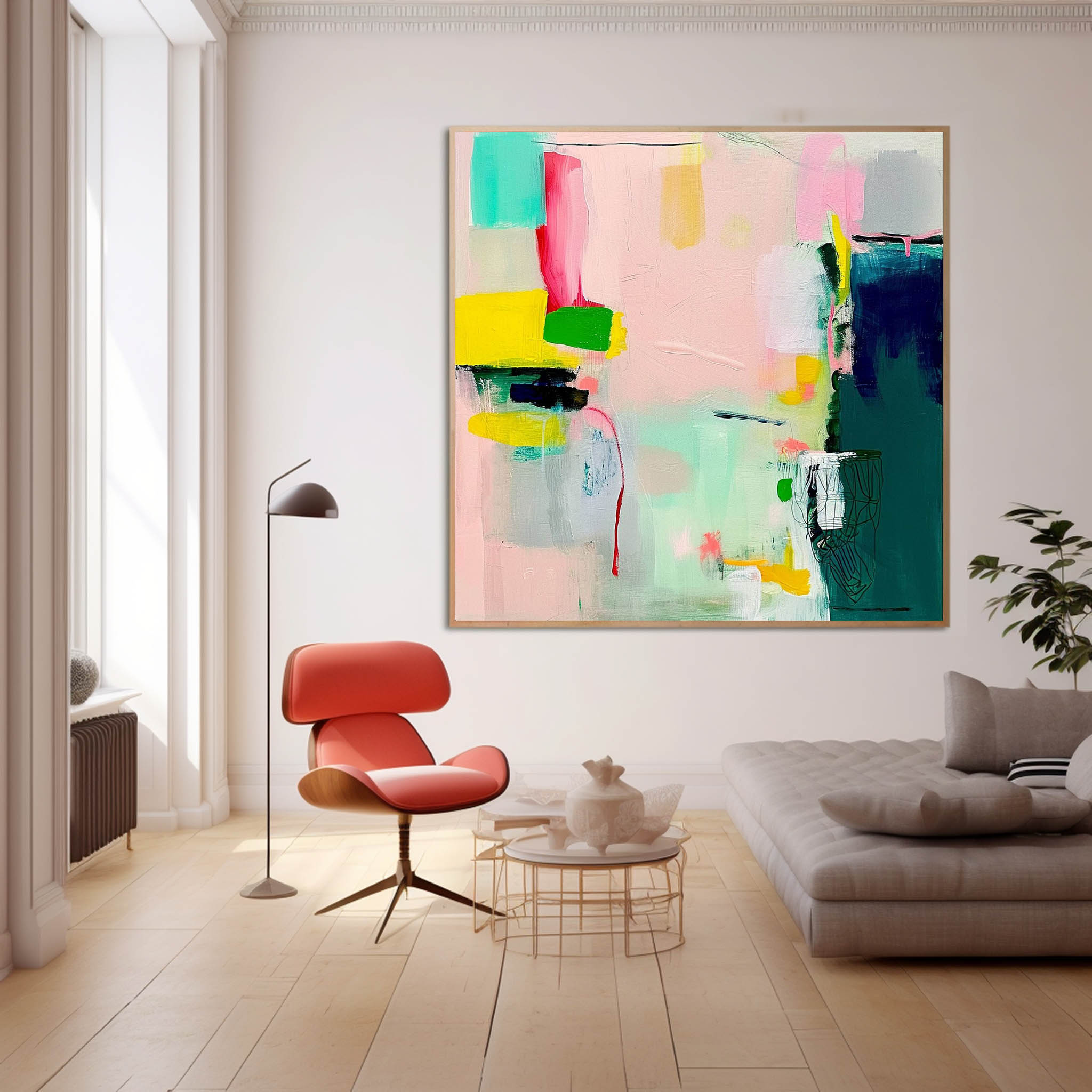 Original Abstract Art For Sale Warm Color Abstract Painting Canvas Contemporary New Painting Home Decor