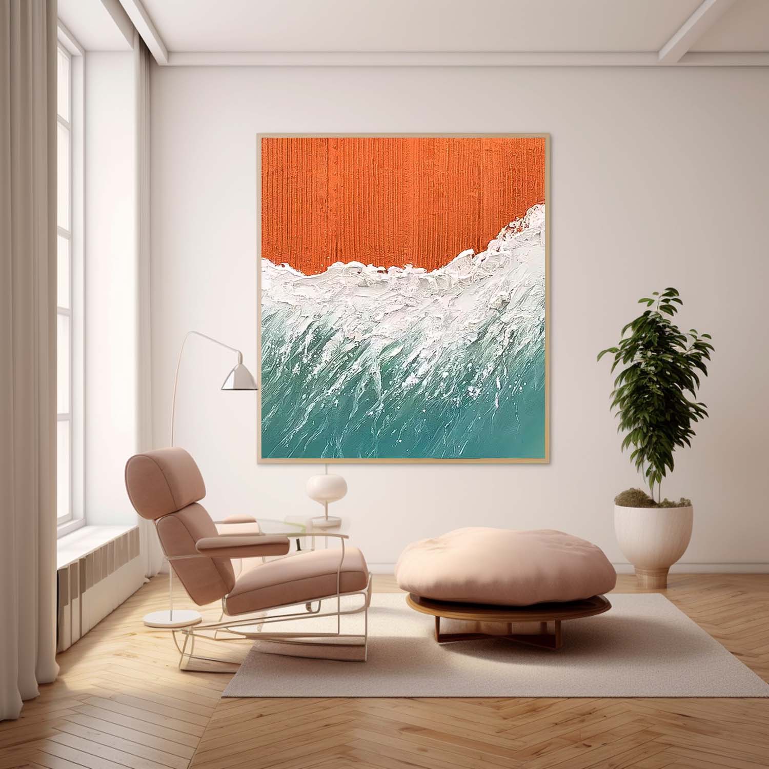 Vibrant Colors Original Abstract Beach Oil Painting On Canvas Large  Ocean Wall Art Texture Artwork Home Decor