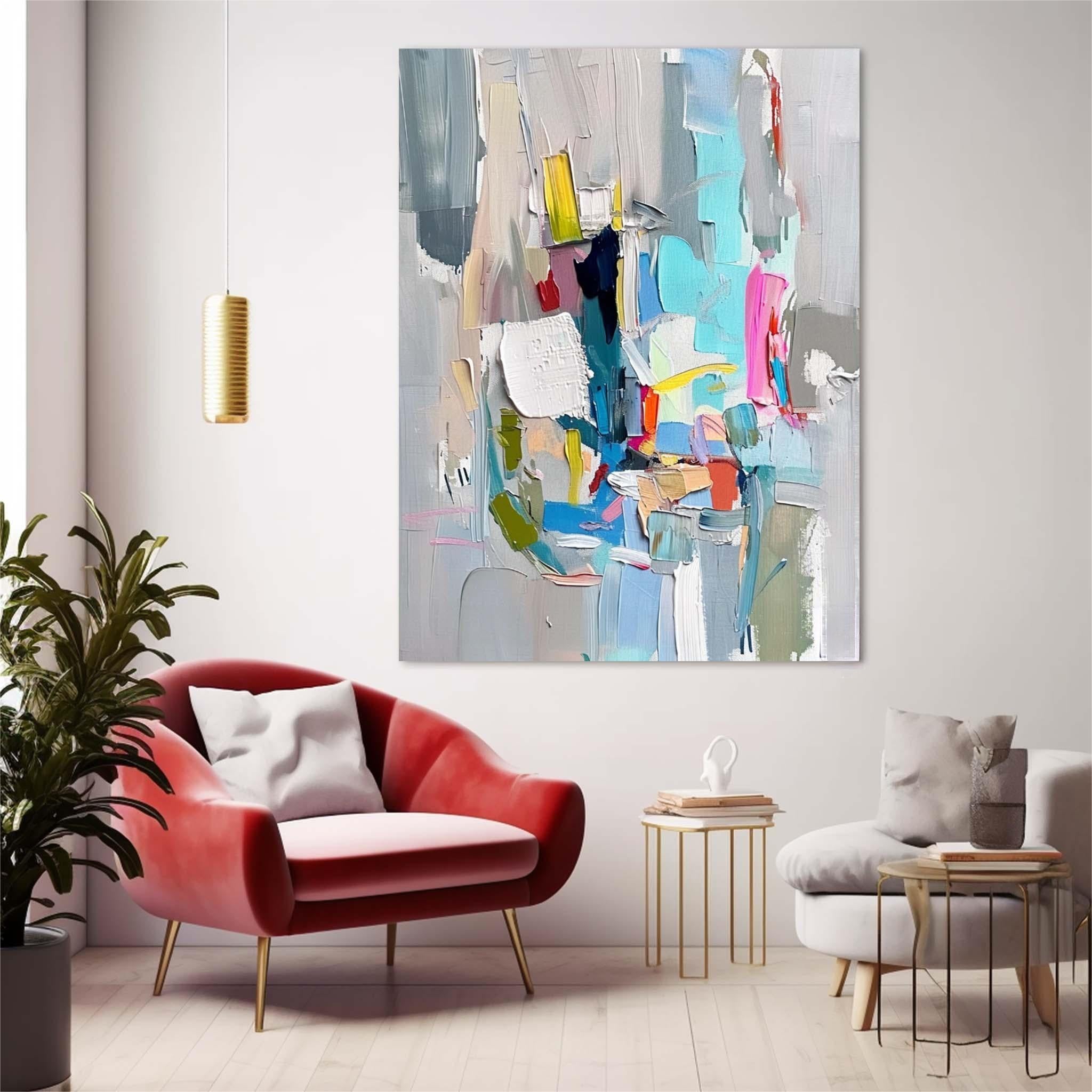 Contemporary Abstract Art For Sale Big Amazing Texture Artwork Colorful Original Canvas Painting