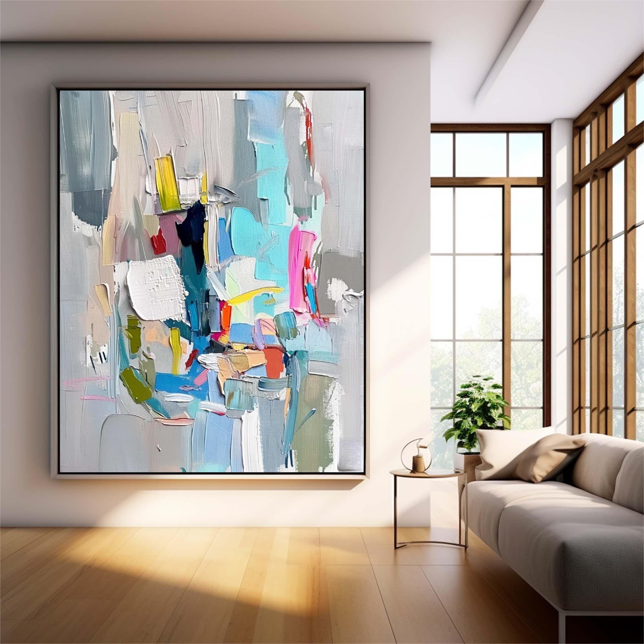 Contemporary Abstract Art For Sale Big Amazing Texture Artwork Colorful Original Canvas Painting