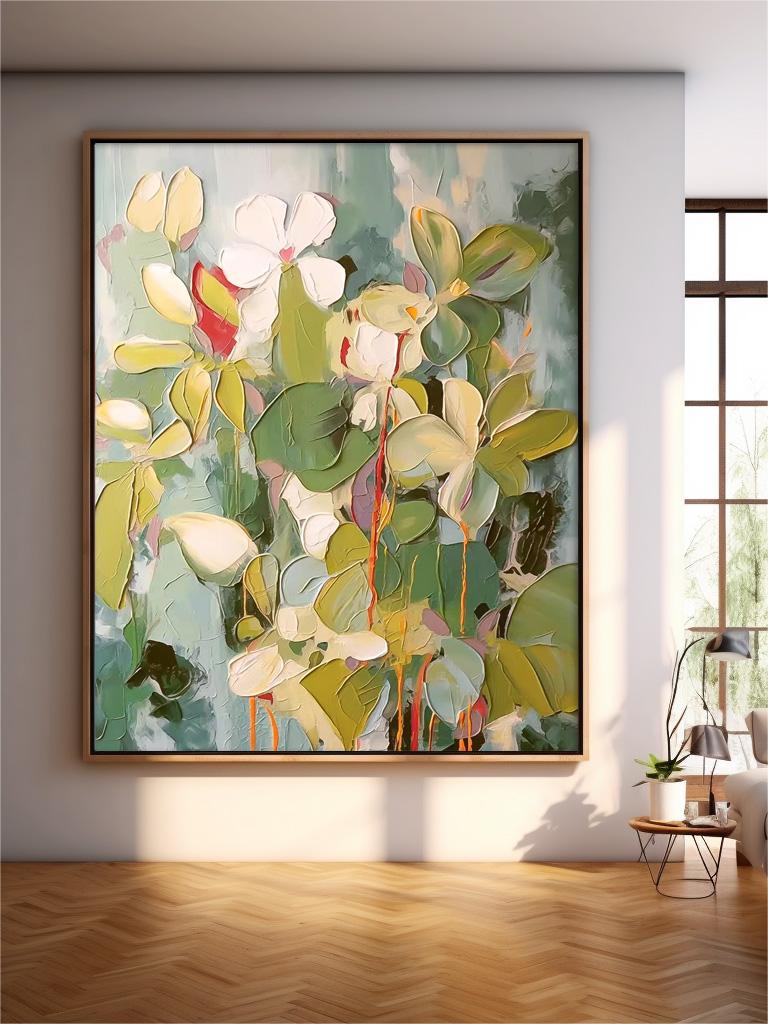 Acrylic Flower Painting Contemporary Flower Paintings Impressionist Flower Paintings Large Floral Canvas Wall Art